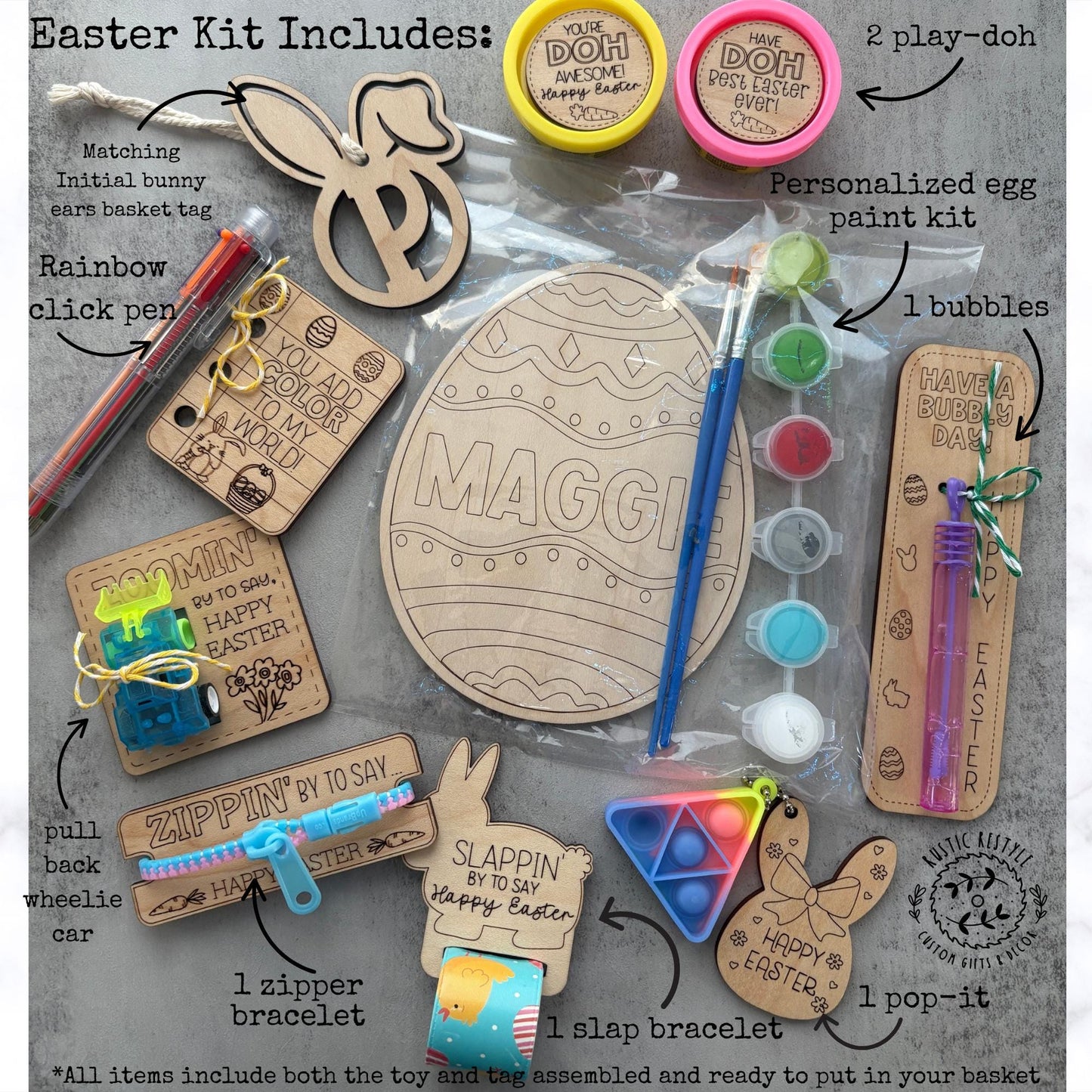 Easter basket stuffer kits, non candy fillers for kids Easter baskets