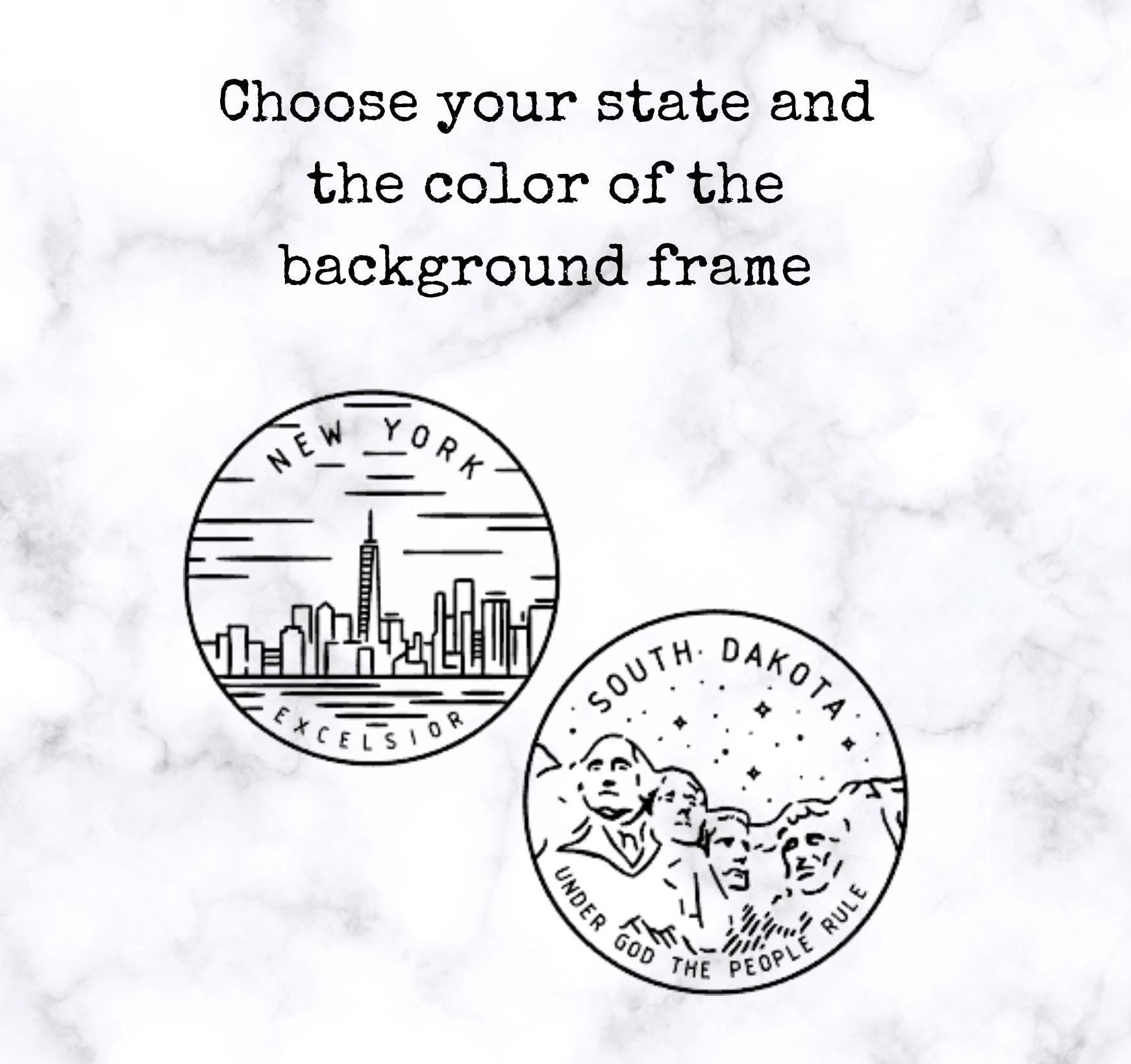 Wooden state plaque, great for a collage wall