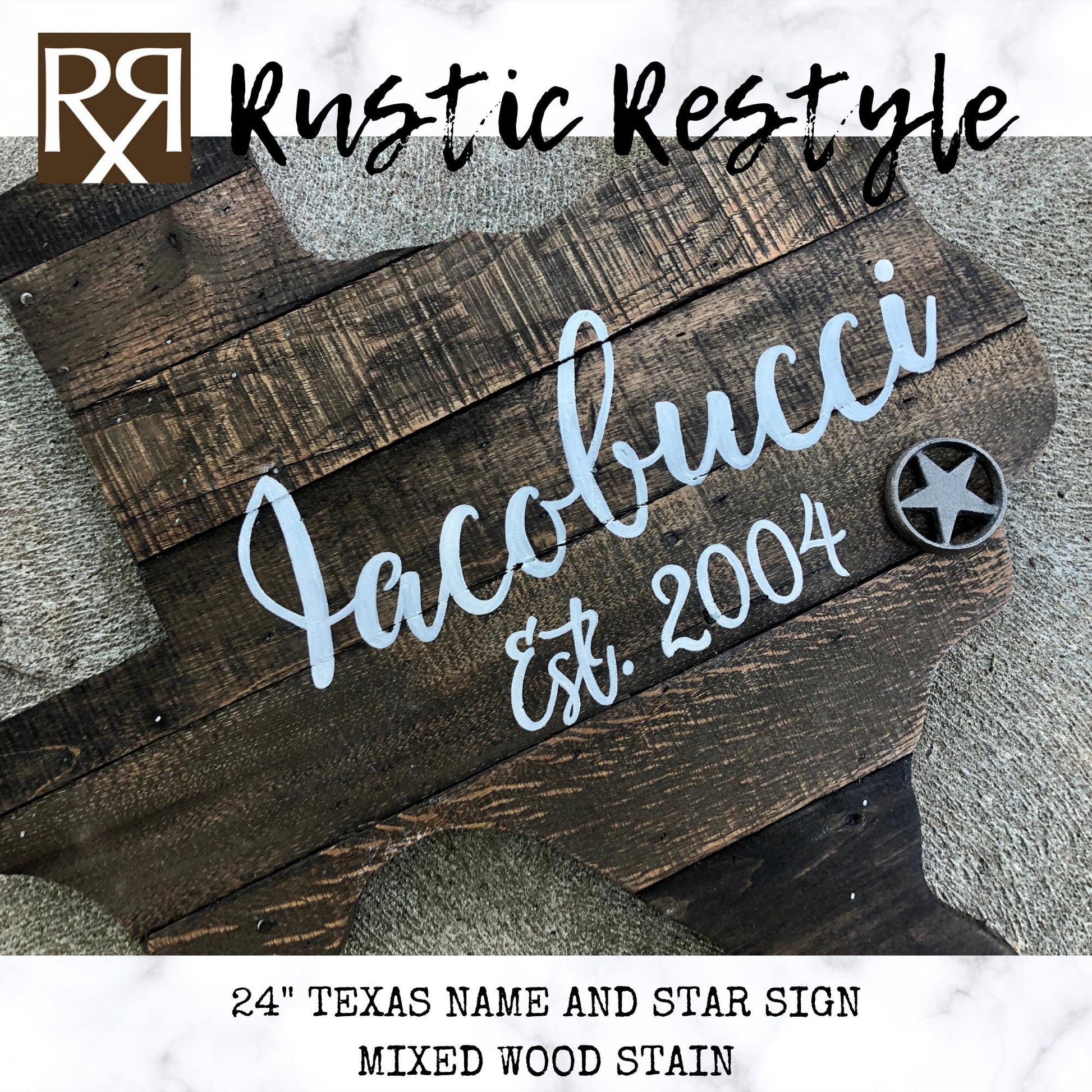 Last name wood sign, pallet sign wall art, wood state art, new home, rustic home decor, wooden Texas pallet, 24inch Texas name and star sign