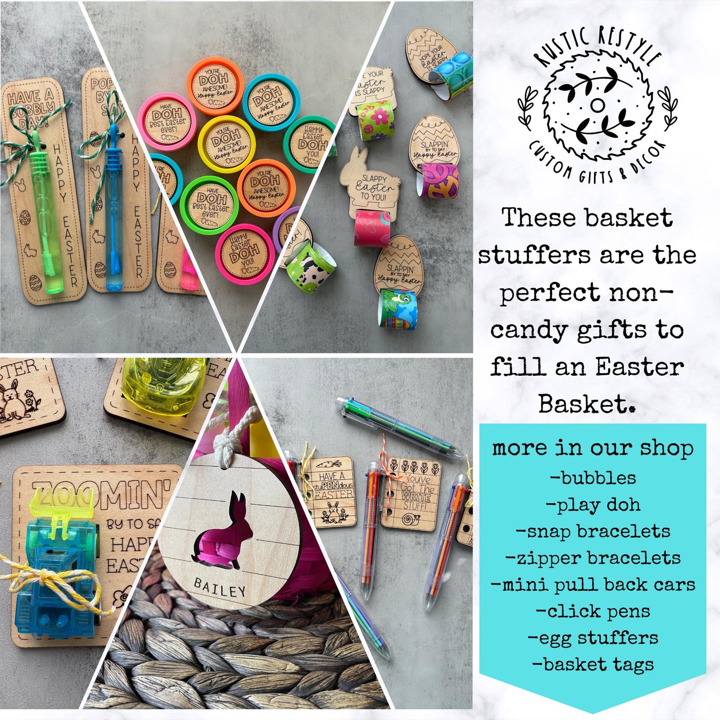 Classroom Easter Pop-its, wooden Easter basket stuffer or filler pop-its