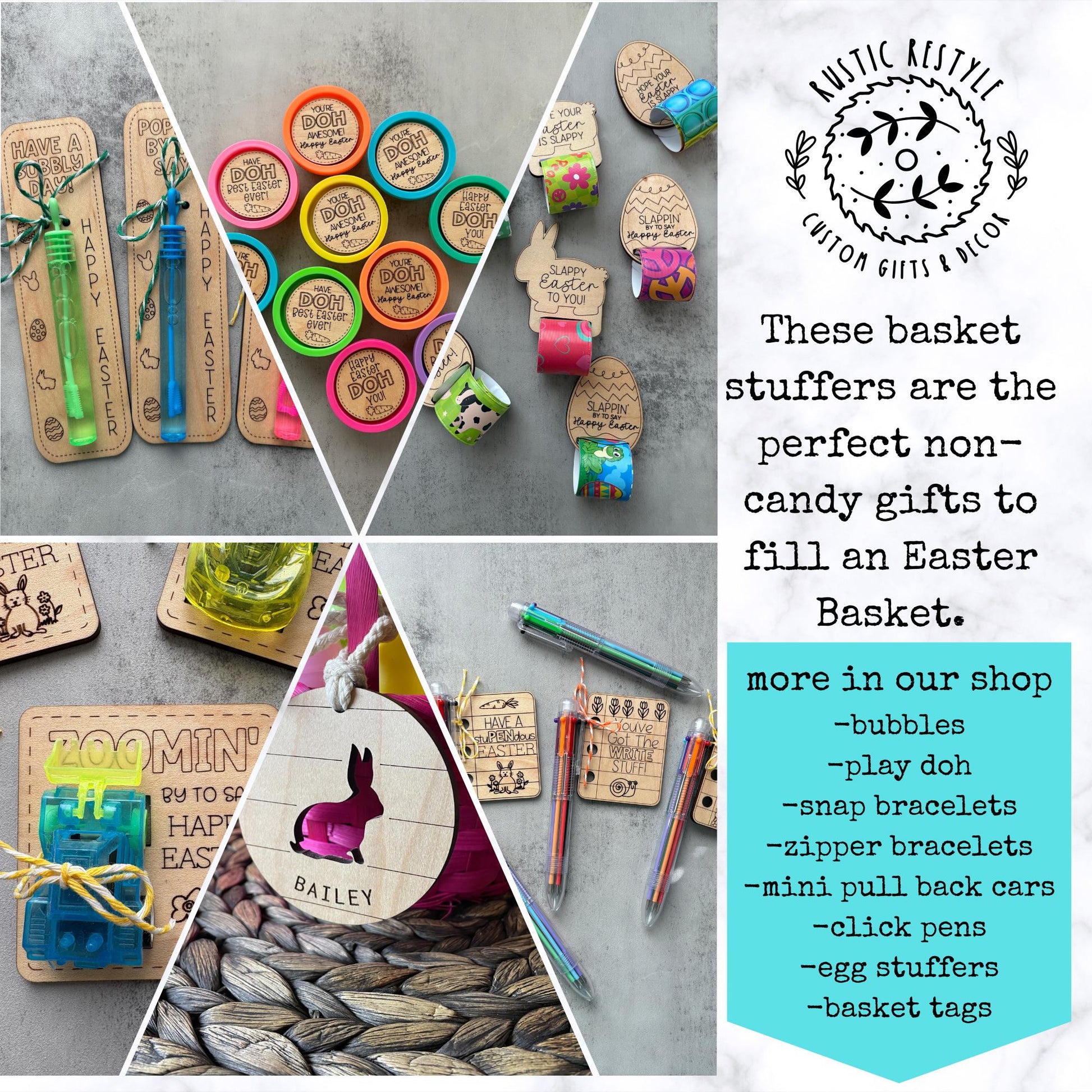 Classroom Easter Pop-its, wooden Easter basket stuffer or filler pop-its