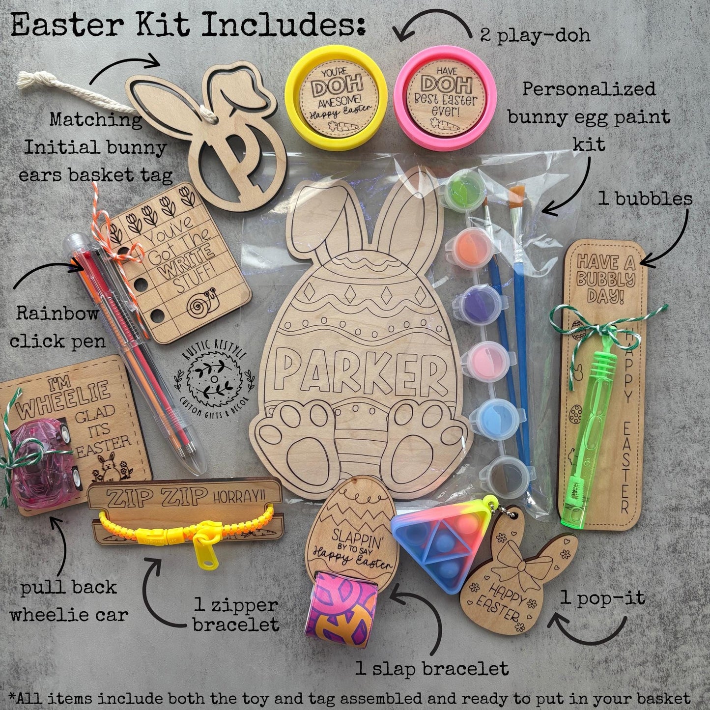 Easter basket stuffer kits, non candy fillers for kids Easter baskets