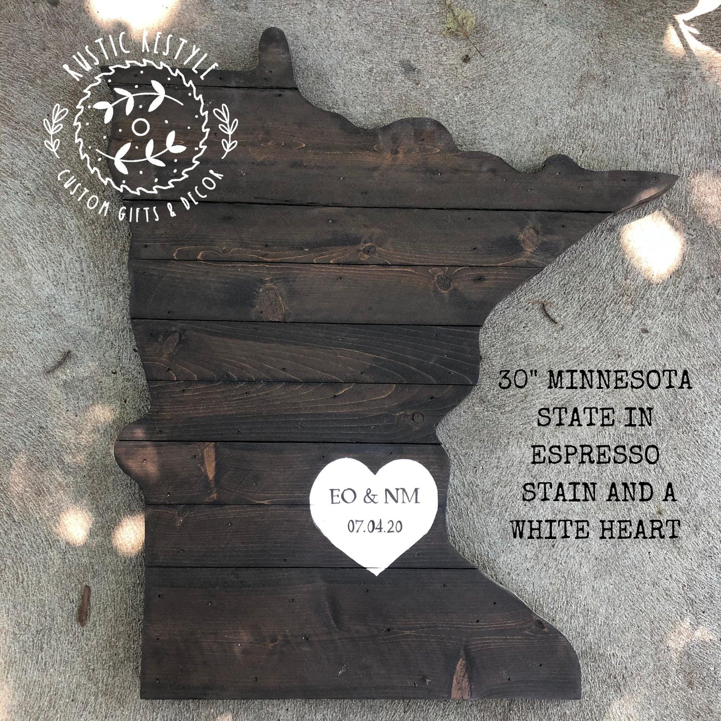 Minnesota wood cutouts, Minnesota wedding gift, for couple, for housewarming, Rustic home decor, signing board, alternative wood, wall decor