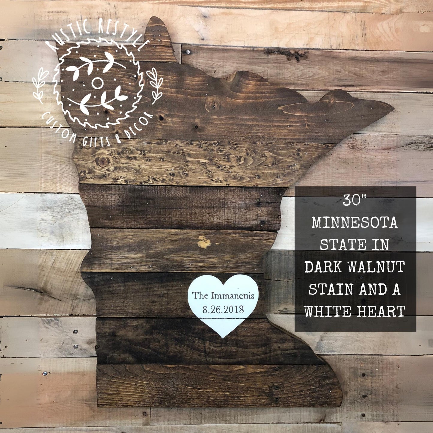 Minnesota wood cutouts, Minnesota wedding gift, for couple, for housewarming, Rustic home decor, signing board, alternative wood, wall decor