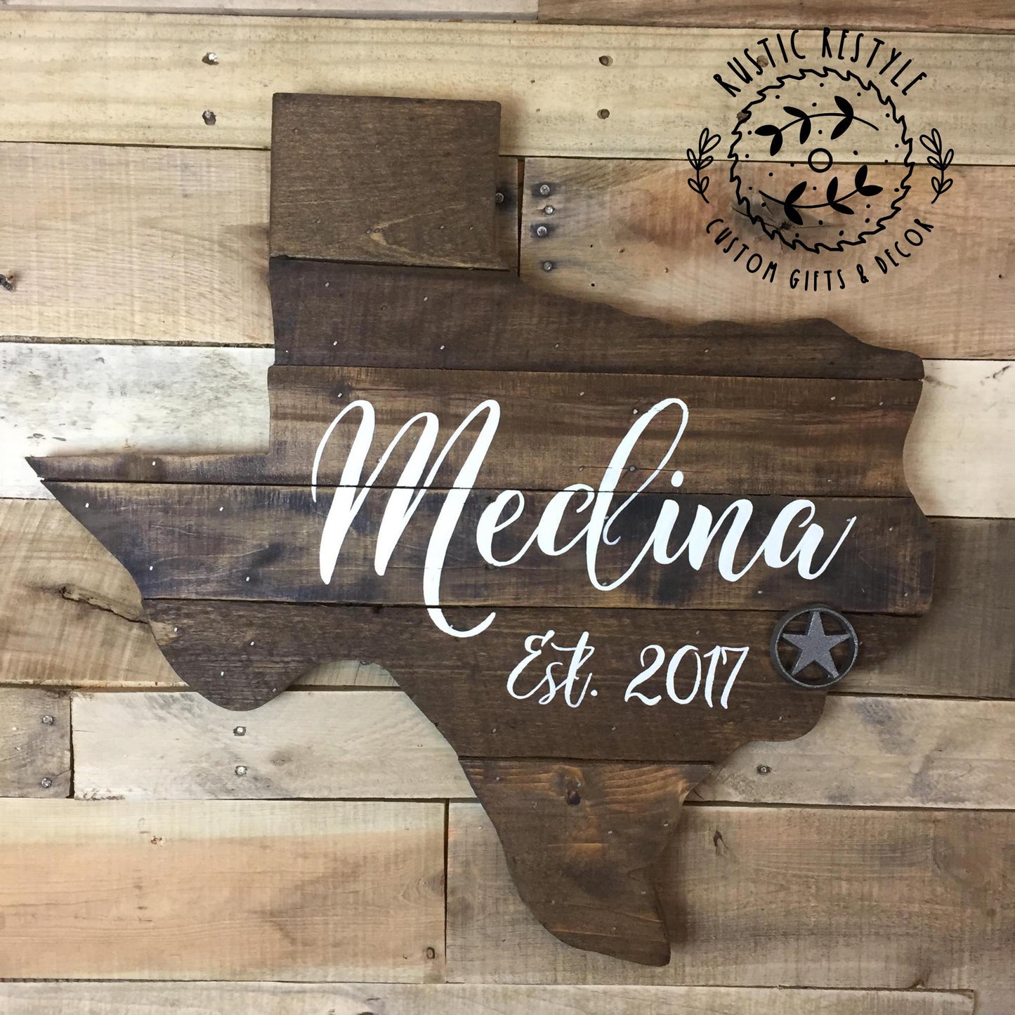 Texas wall art, wooden Texas, Pallet sign wall art, Established, Housewarming, Name sign, gift for new home, 24" Texas name and star sign