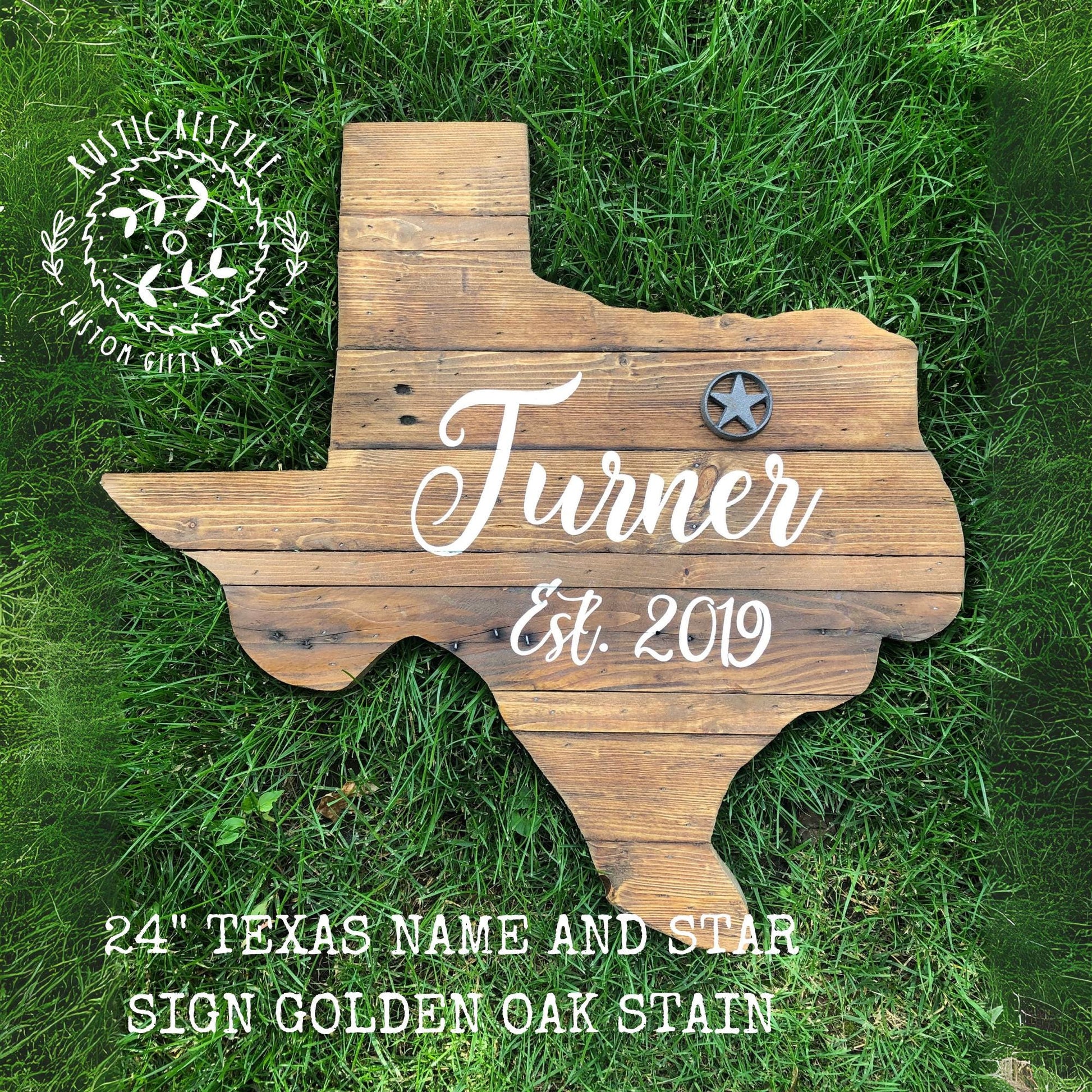 Texas wall art, wooden Texas, Pallet sign wall art, Established, Housewarming, Name sign, gift for new home, 24" Texas name and star sign