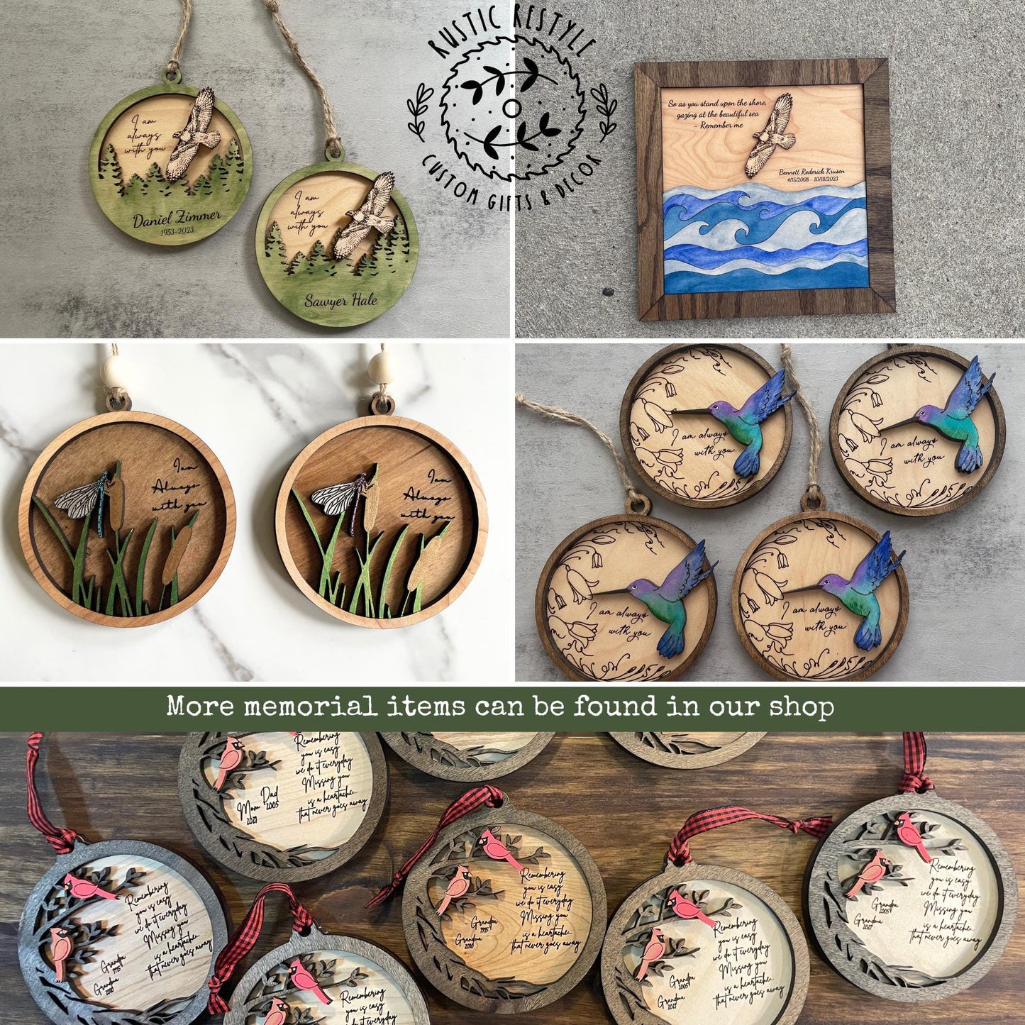 Memorial Hawk Remembrance ornament