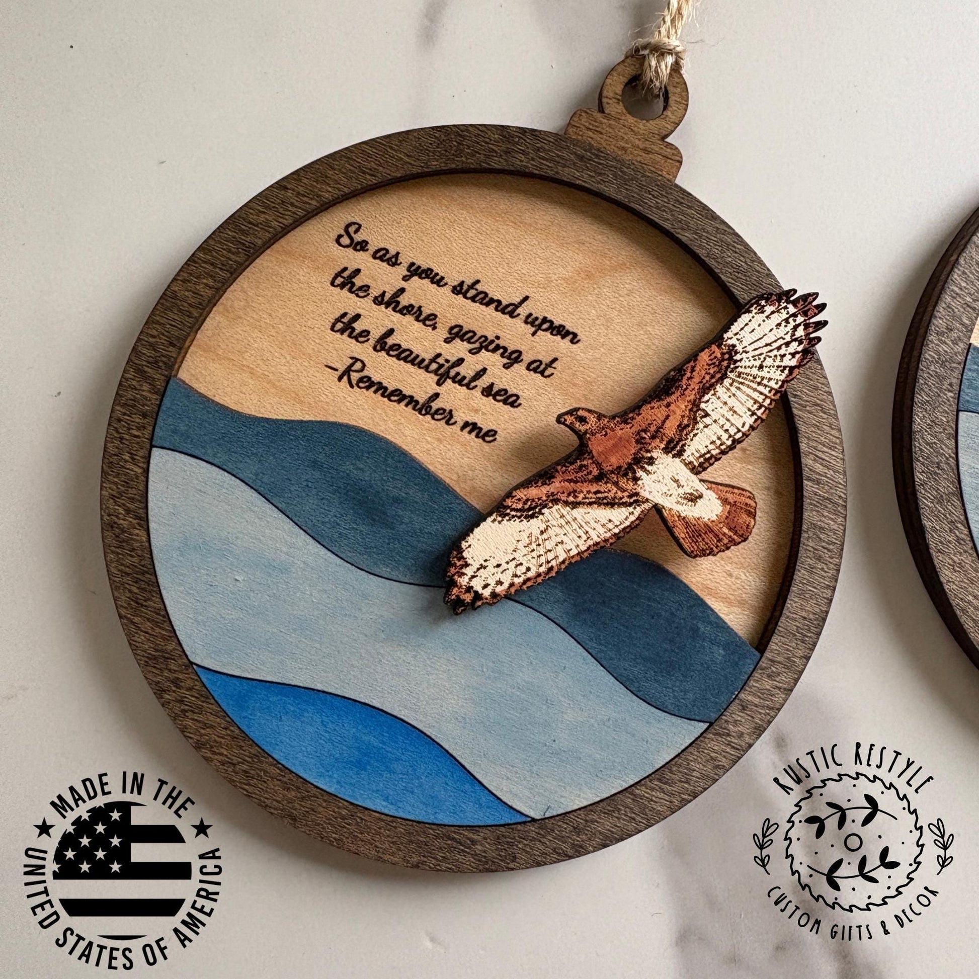 Memorial Hawk Remembrance ornament