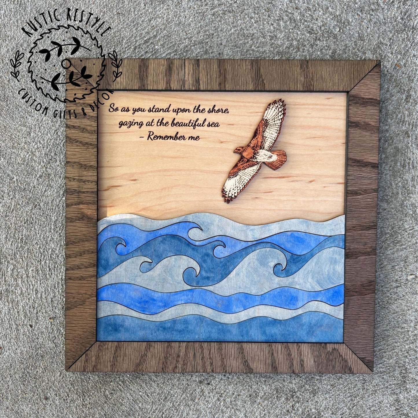 Memorial Hawk Ocean Remembrance Plaque