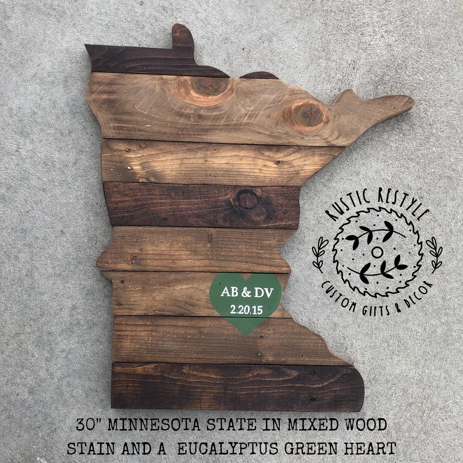 Minnesota wood cutouts, Minnesota wedding gift, for couple, for housewarming, Rustic home decor, signing board, alternative wood, wall decor