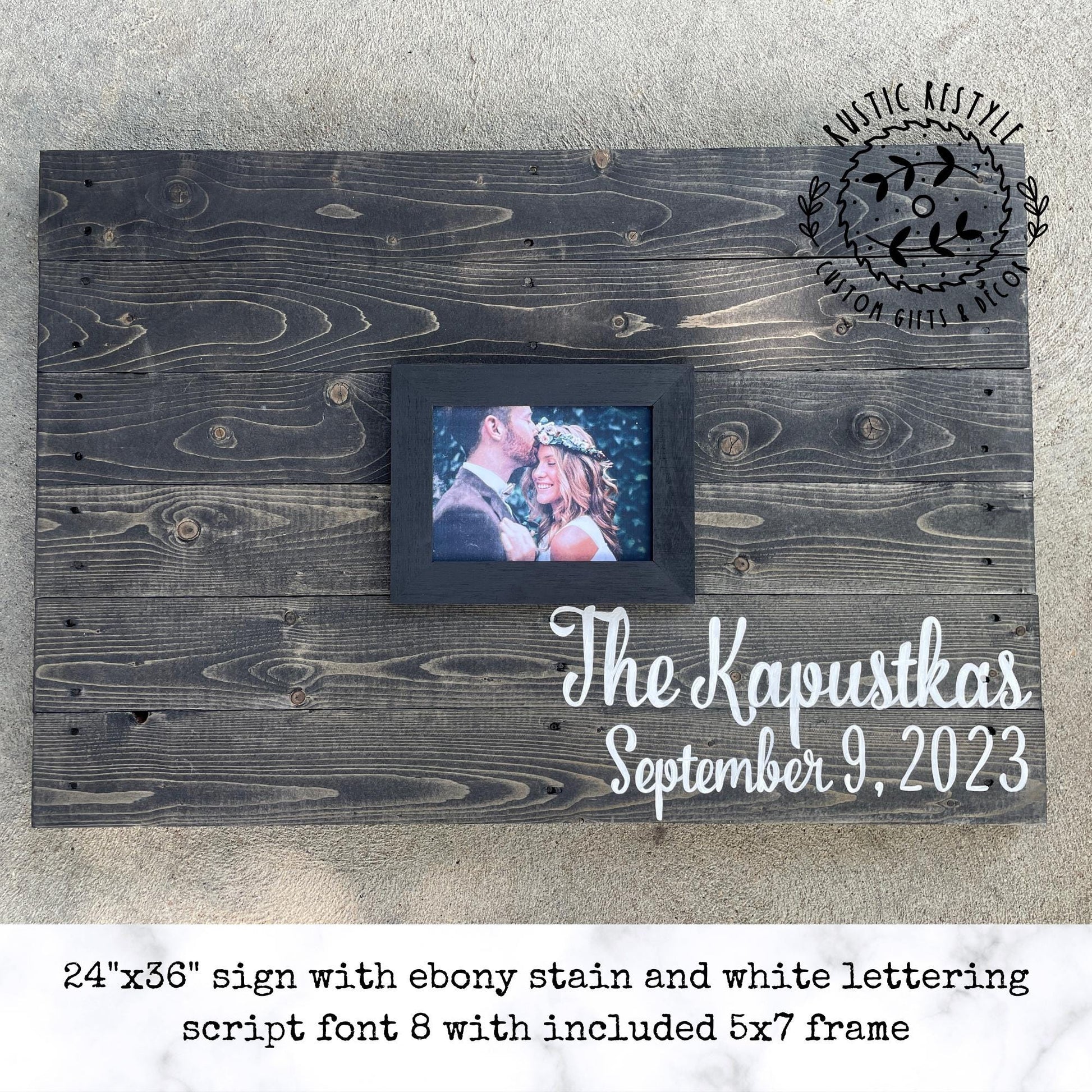 wedding Alternative guest book heart sign, memento engagement photo with initials and or last name