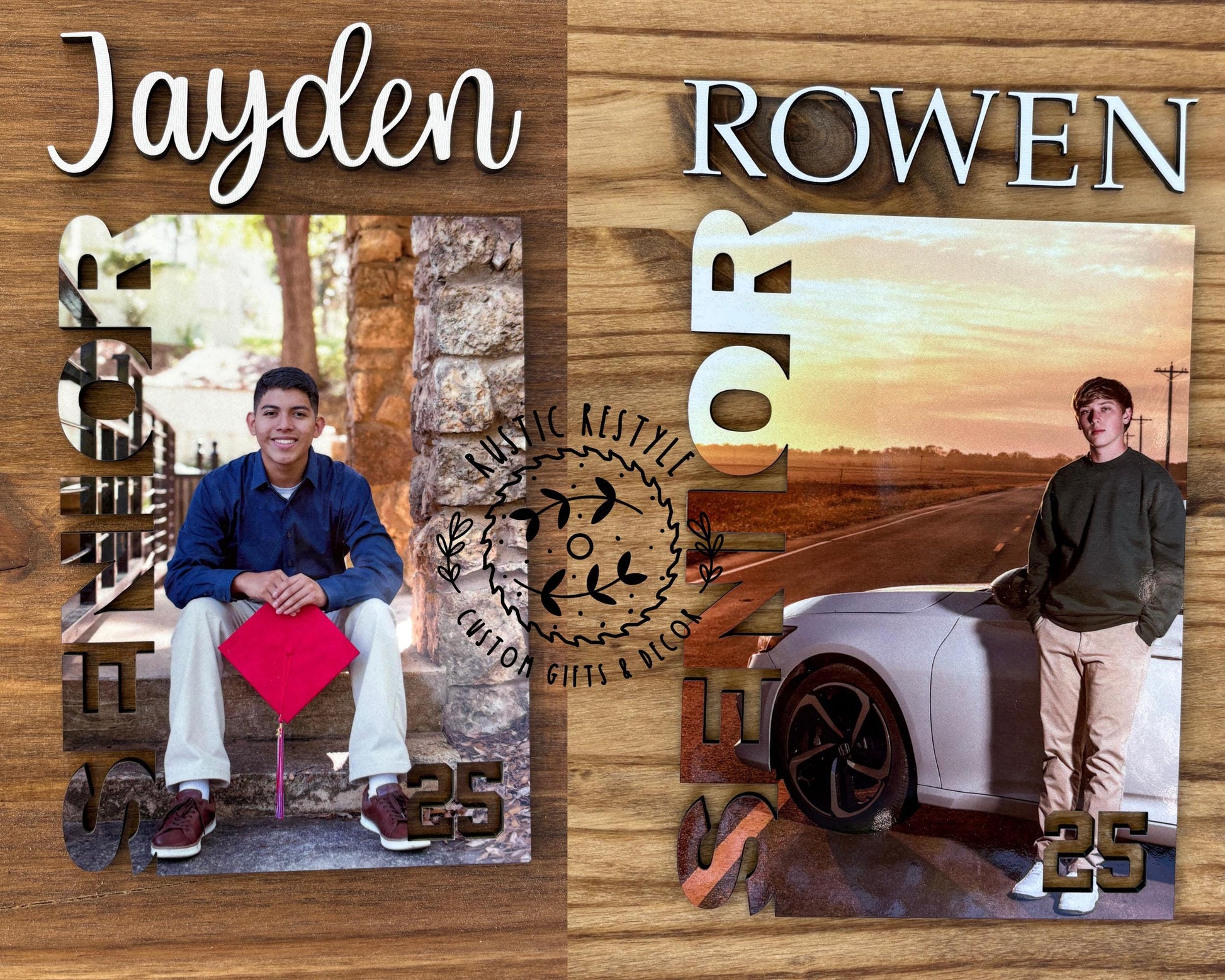 Graduation Guest book board its a signable rustic wood sign, You can customizable with photo and name.