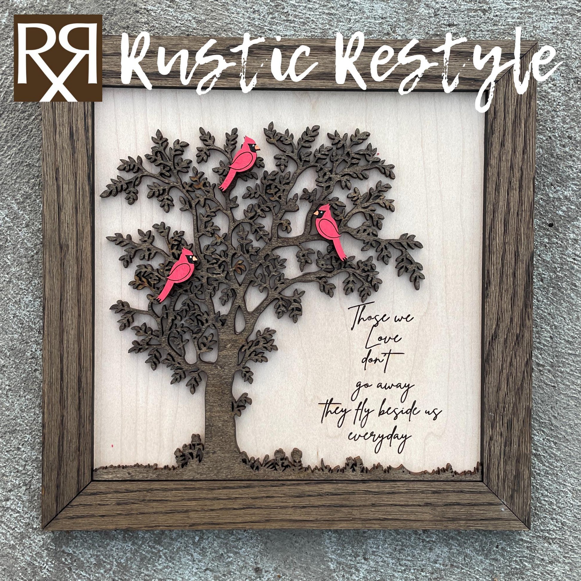 Memorial Hawk Remembrance Plaque, 10"x10" frame personalized with Engraved names