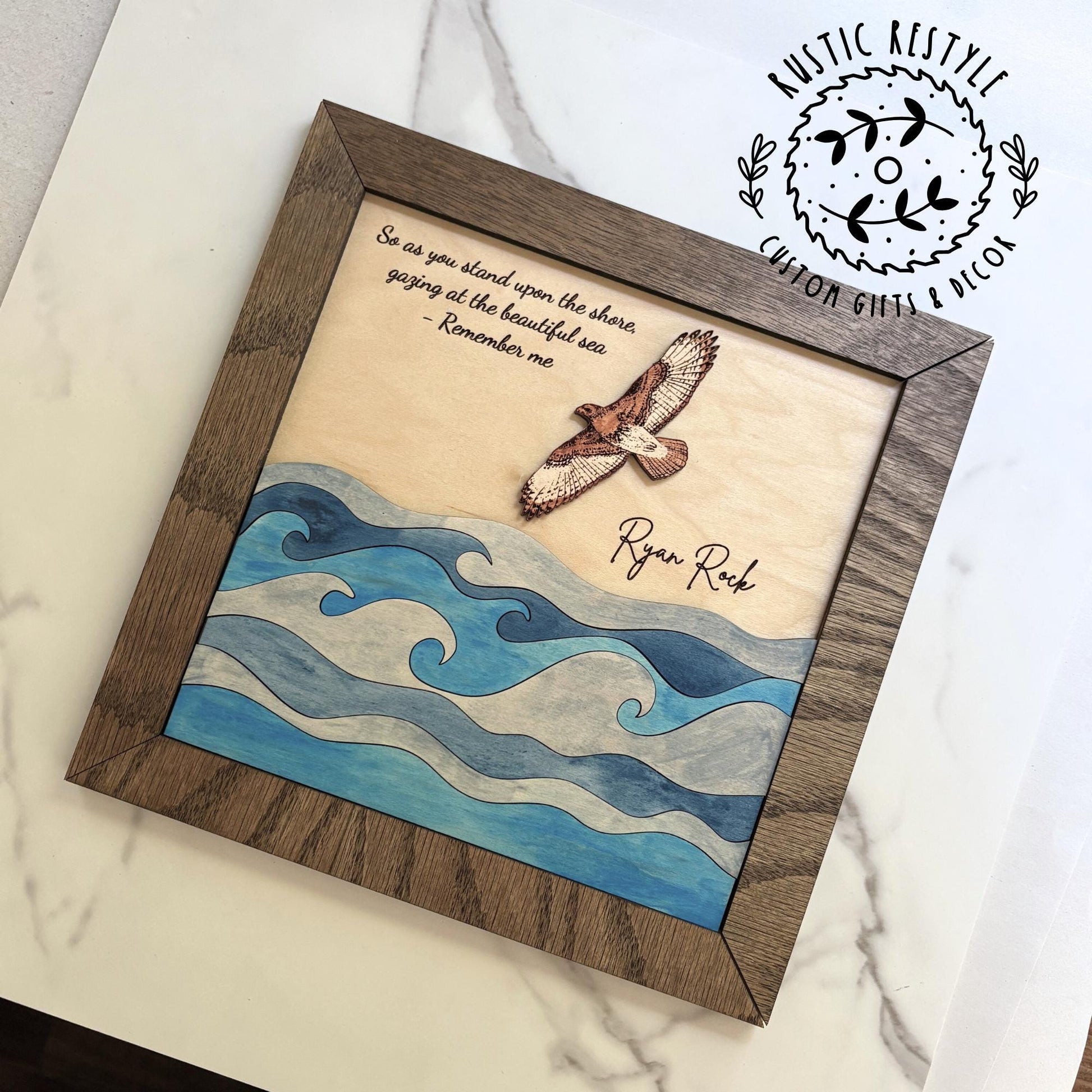 Memorial Hawk Ocean Remembrance Plaque