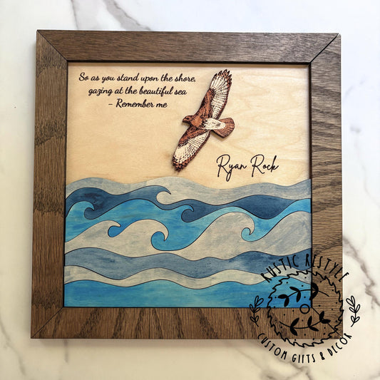 Memorial Hawk Ocean Remembrance Plaque