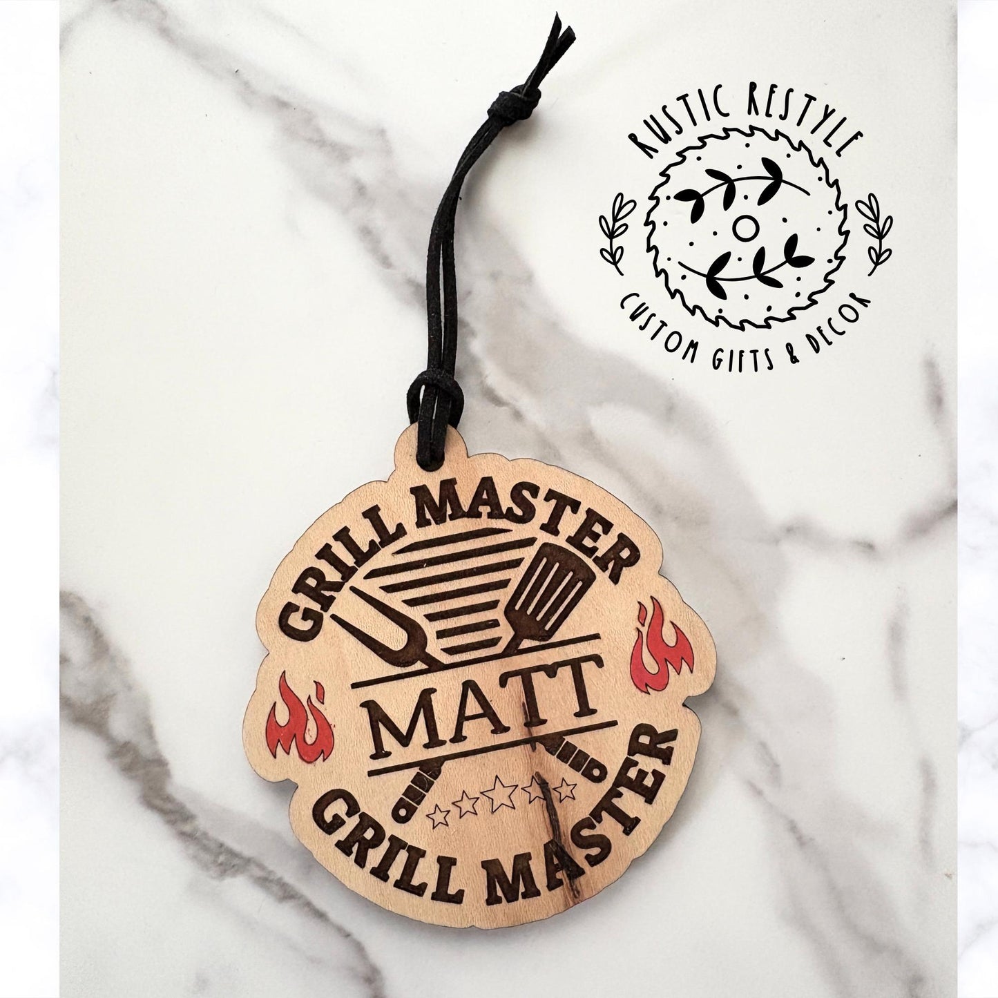 Grill master Christmas Ornament, Personalized Grilling ornament