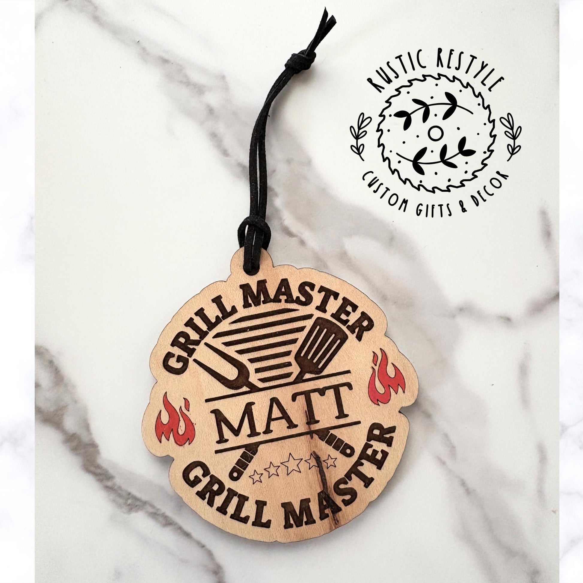 Grill master Christmas Ornament, Personalized Grilling ornament
