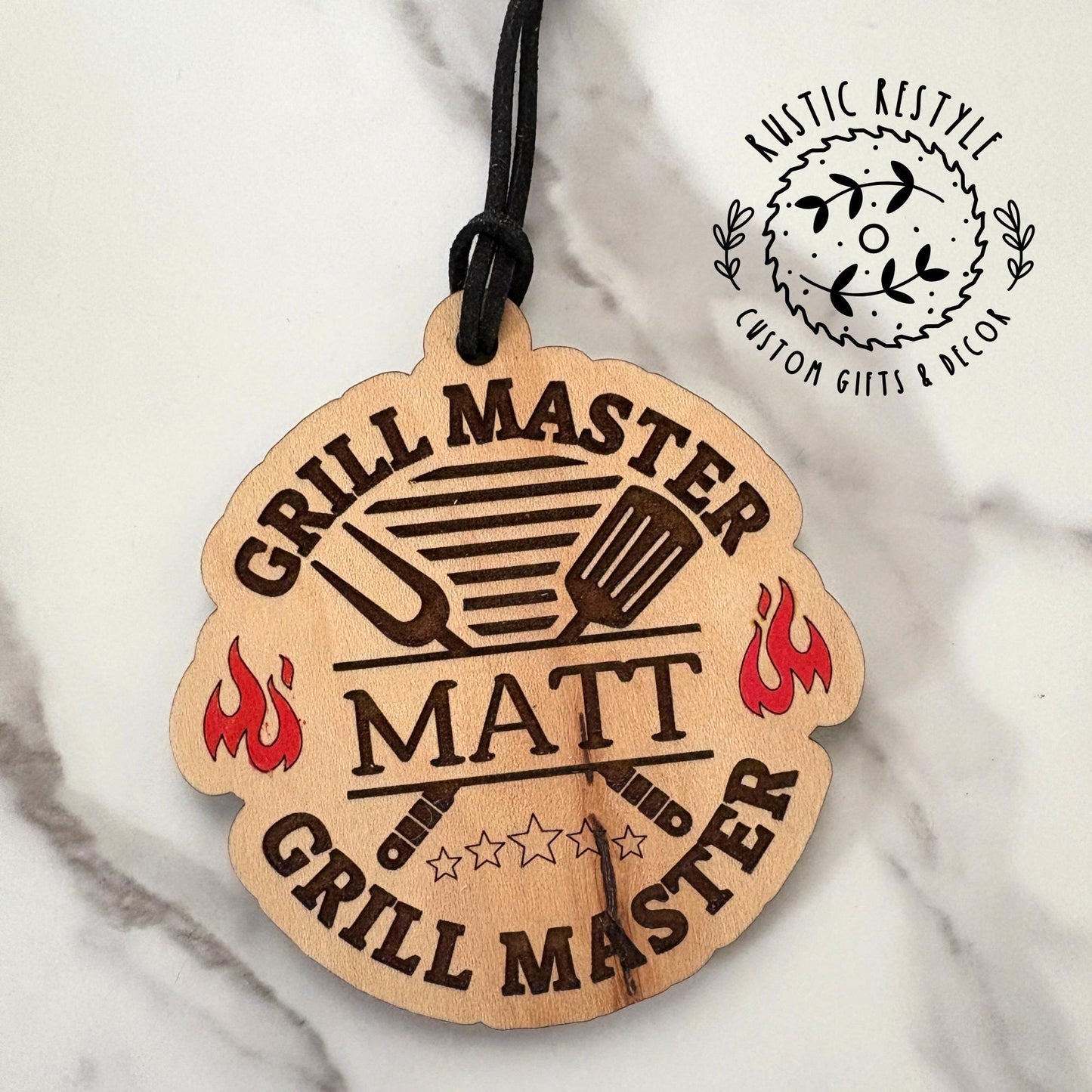 Grill master Christmas Ornament, Personalized Grilling ornament