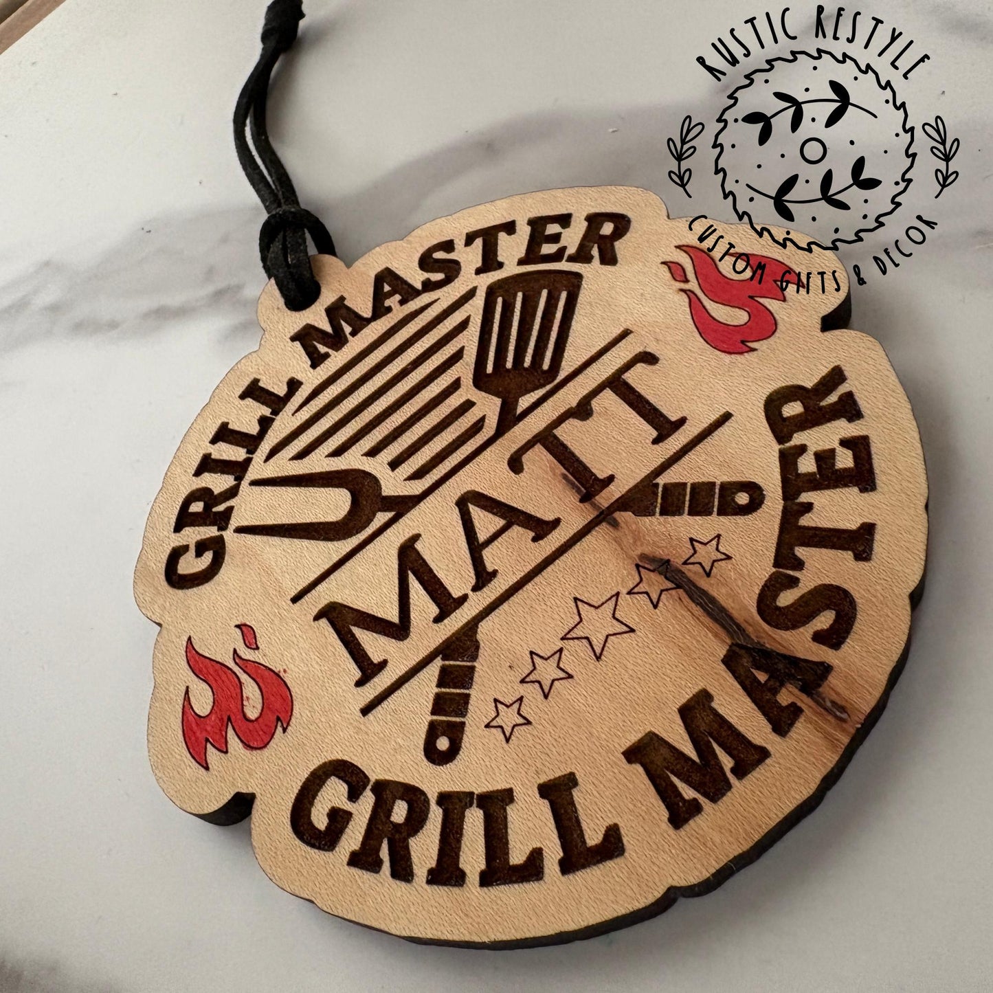 Grill master Christmas Ornament, Personalized Grilling ornament