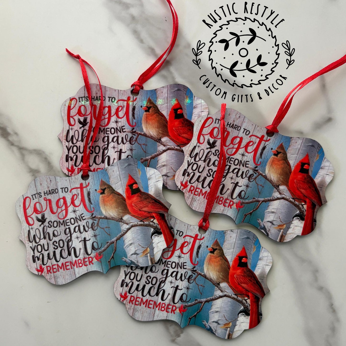Memorial cardinal ornaments