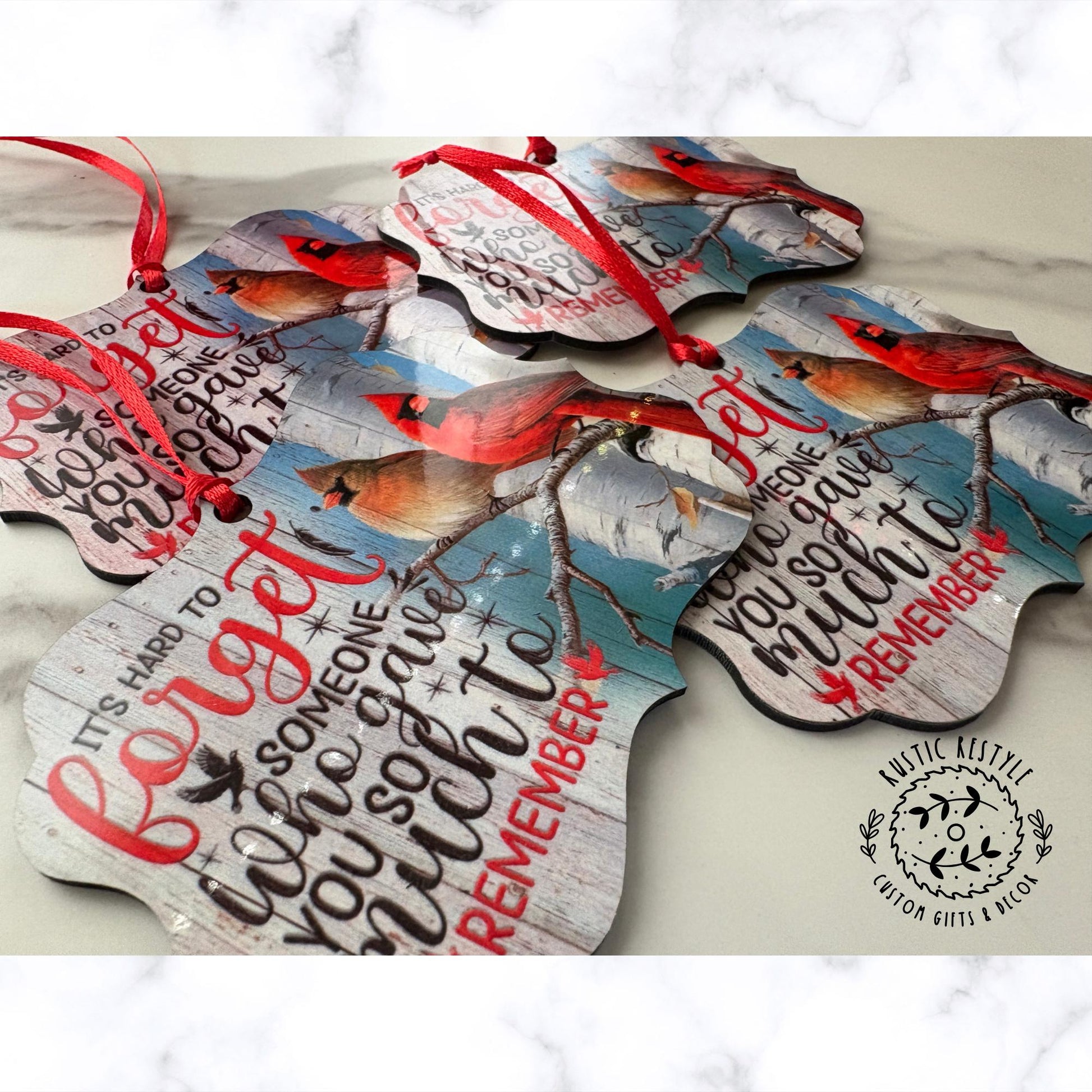 Memorial cardinal ornaments