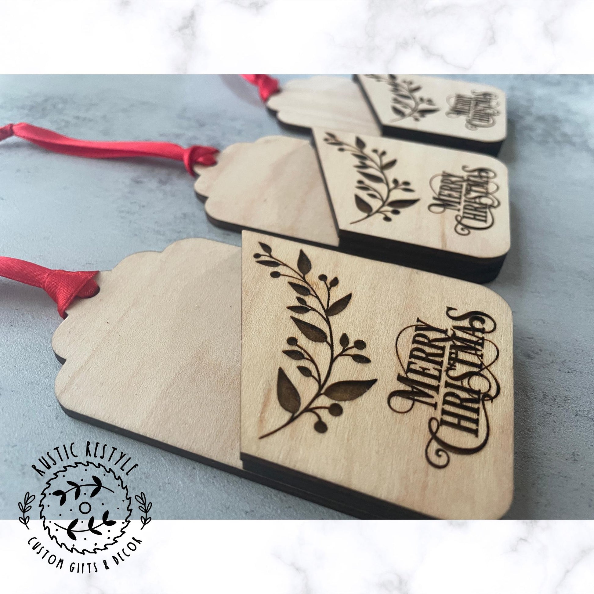 Wooden "Merry Christmas" ornament gift card holder, decoration gift