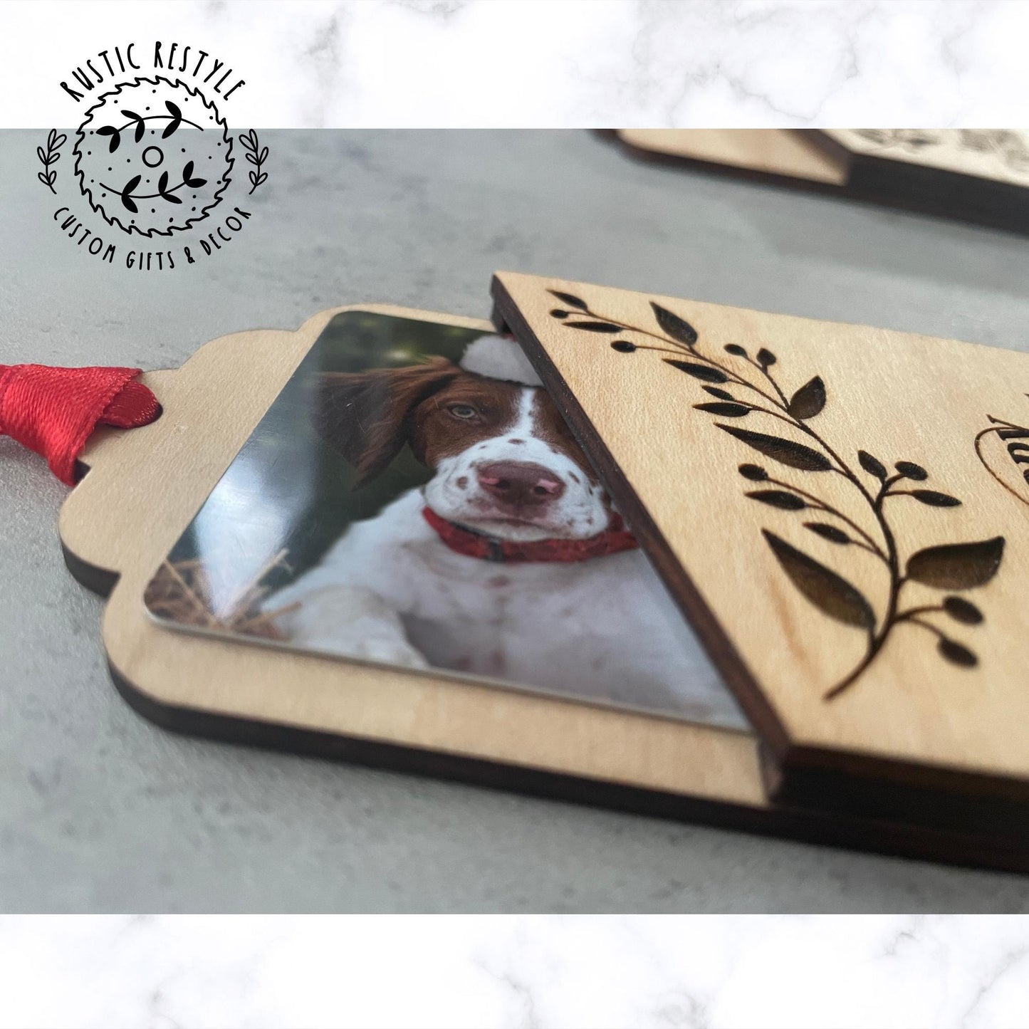 Wooden "Merry Christmas" ornament gift card holder, decoration gift