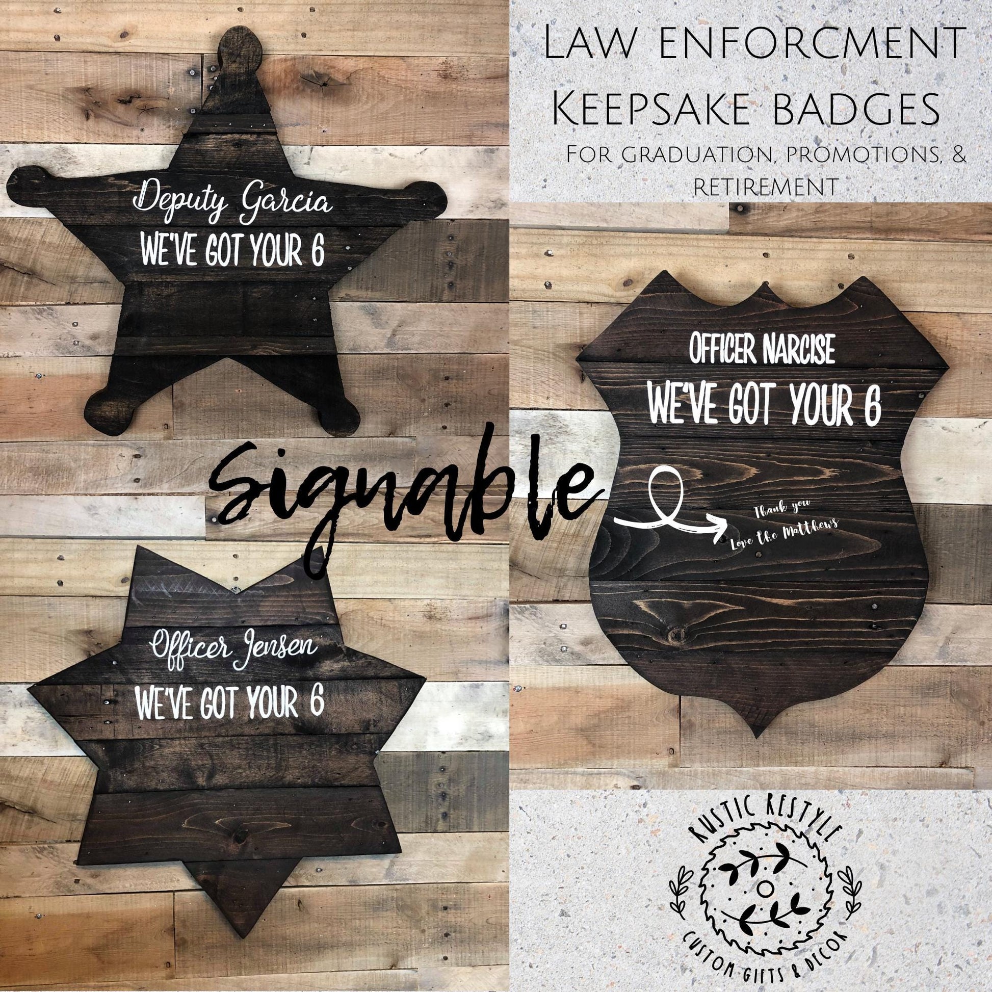 Custom Police officer gift graduation or promotion guest book
