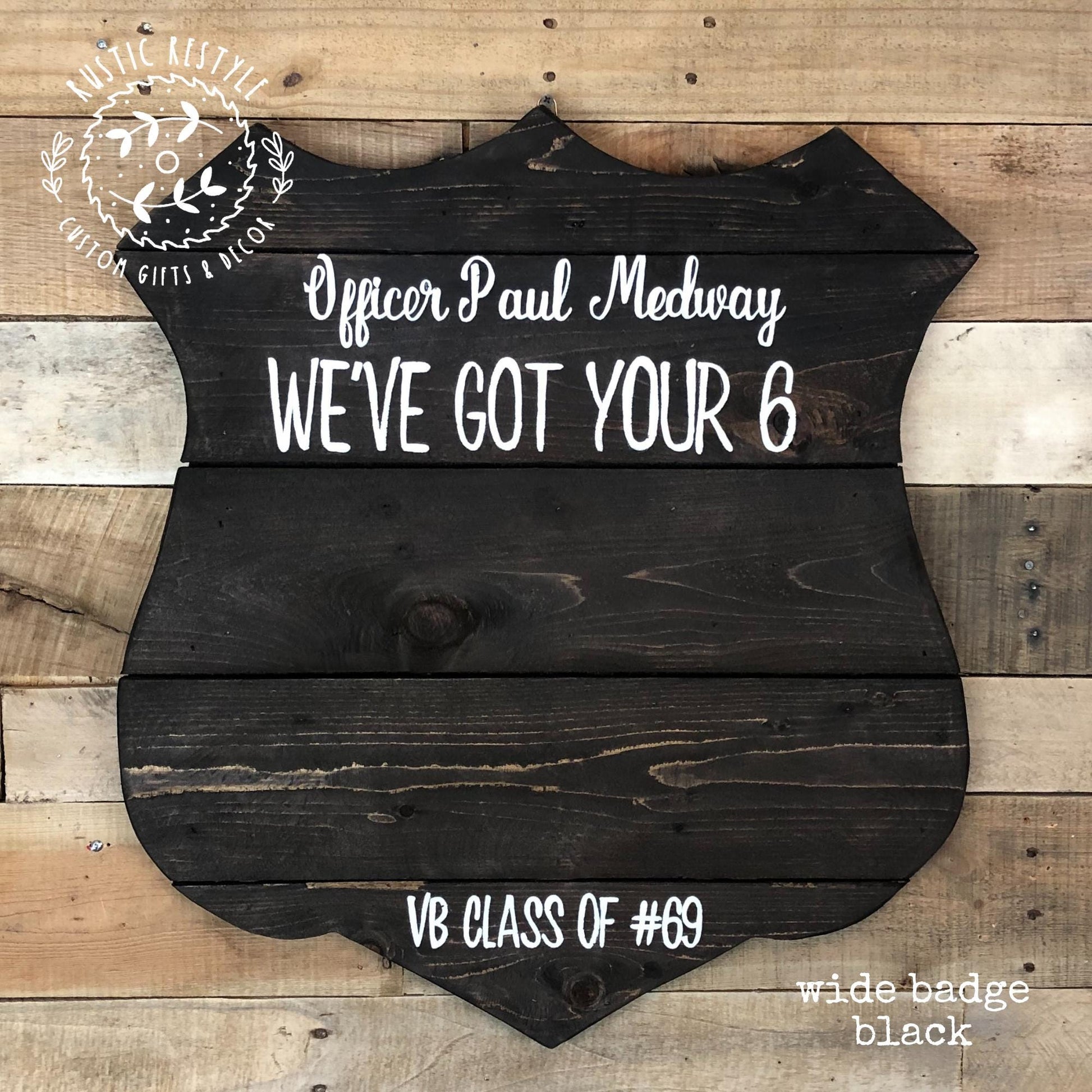 Custom Police officer gift graduation or promotion guest book