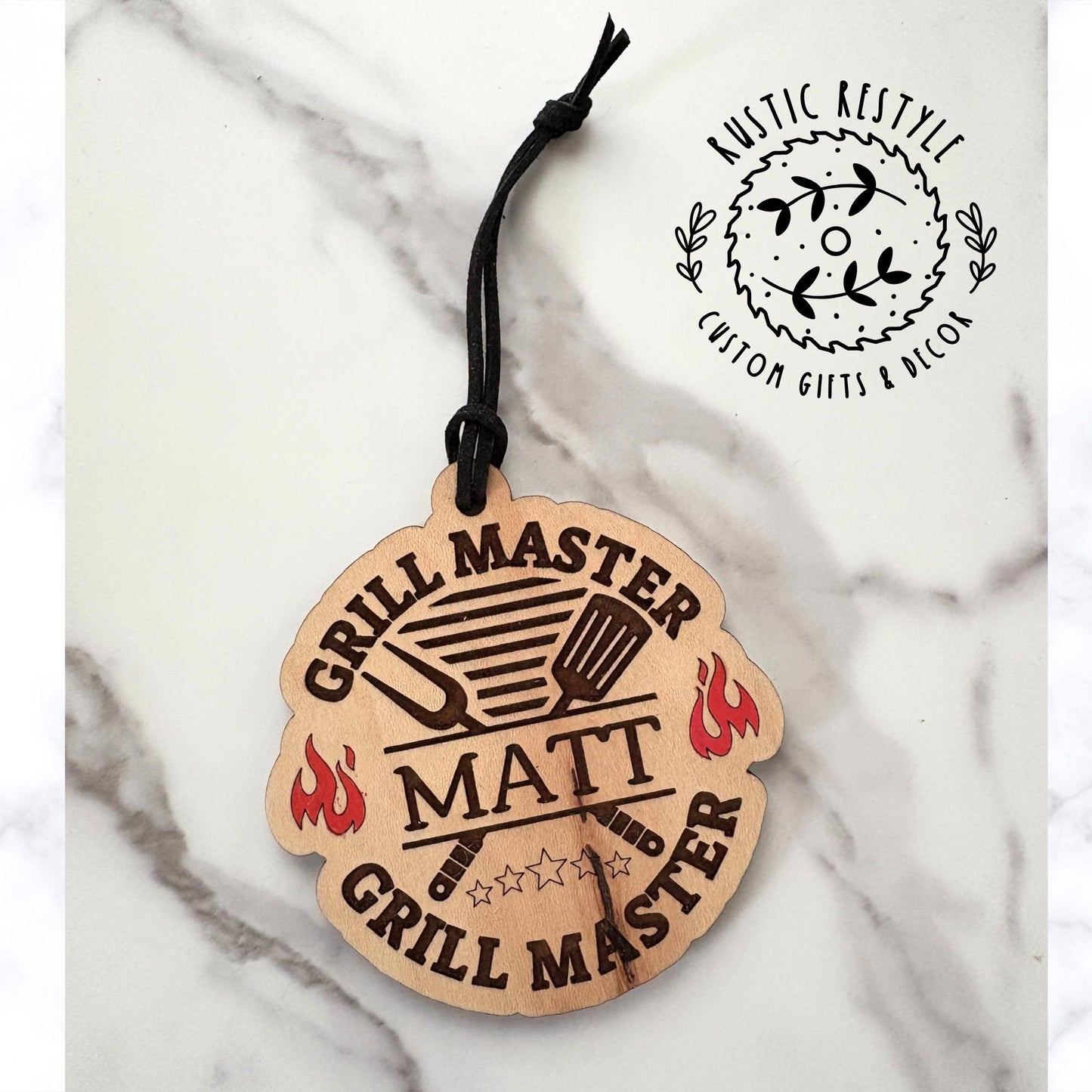 Grill master Christmas Ornament, Personalized Grilling ornament