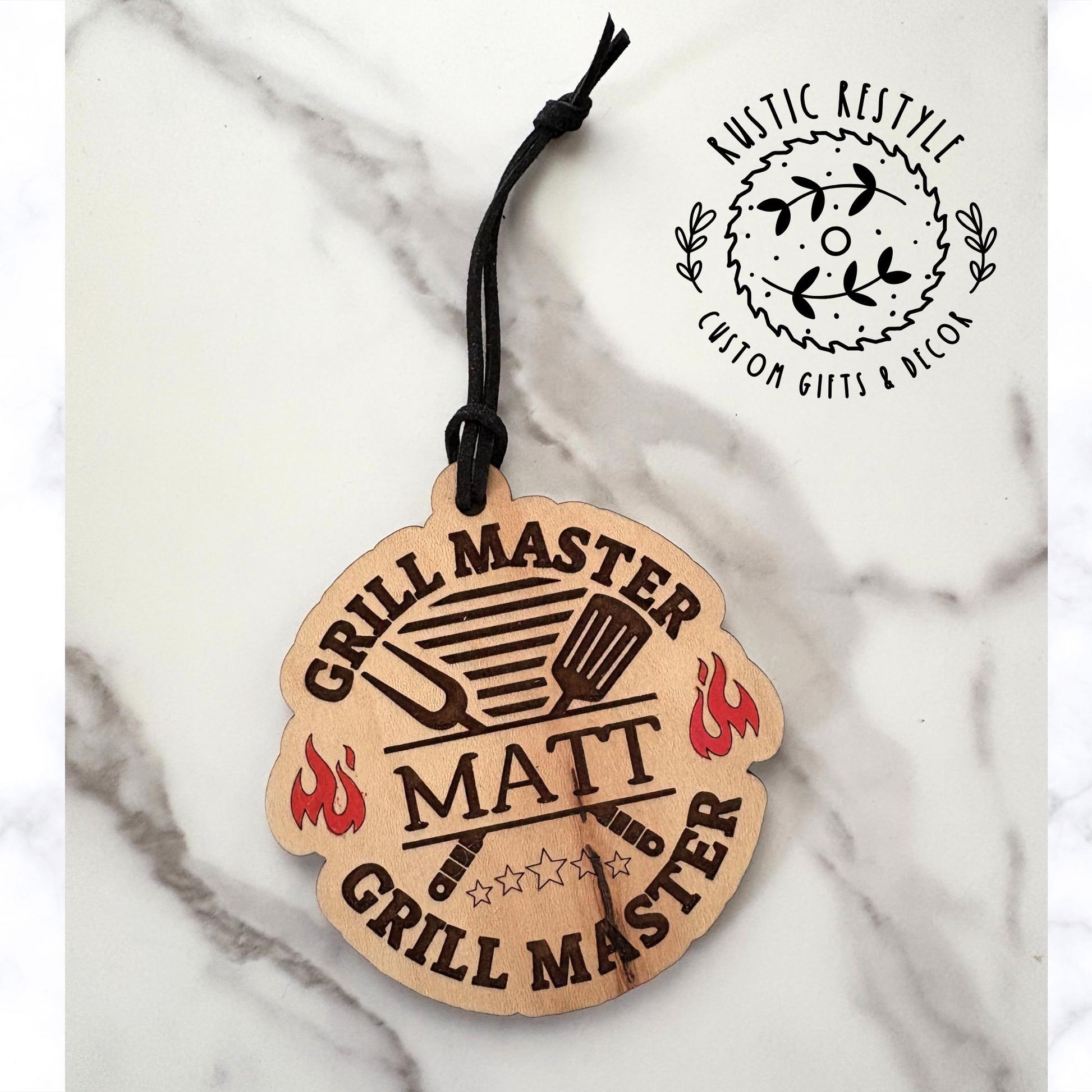 Grill master Christmas Ornament, Personalized Grilling ornament