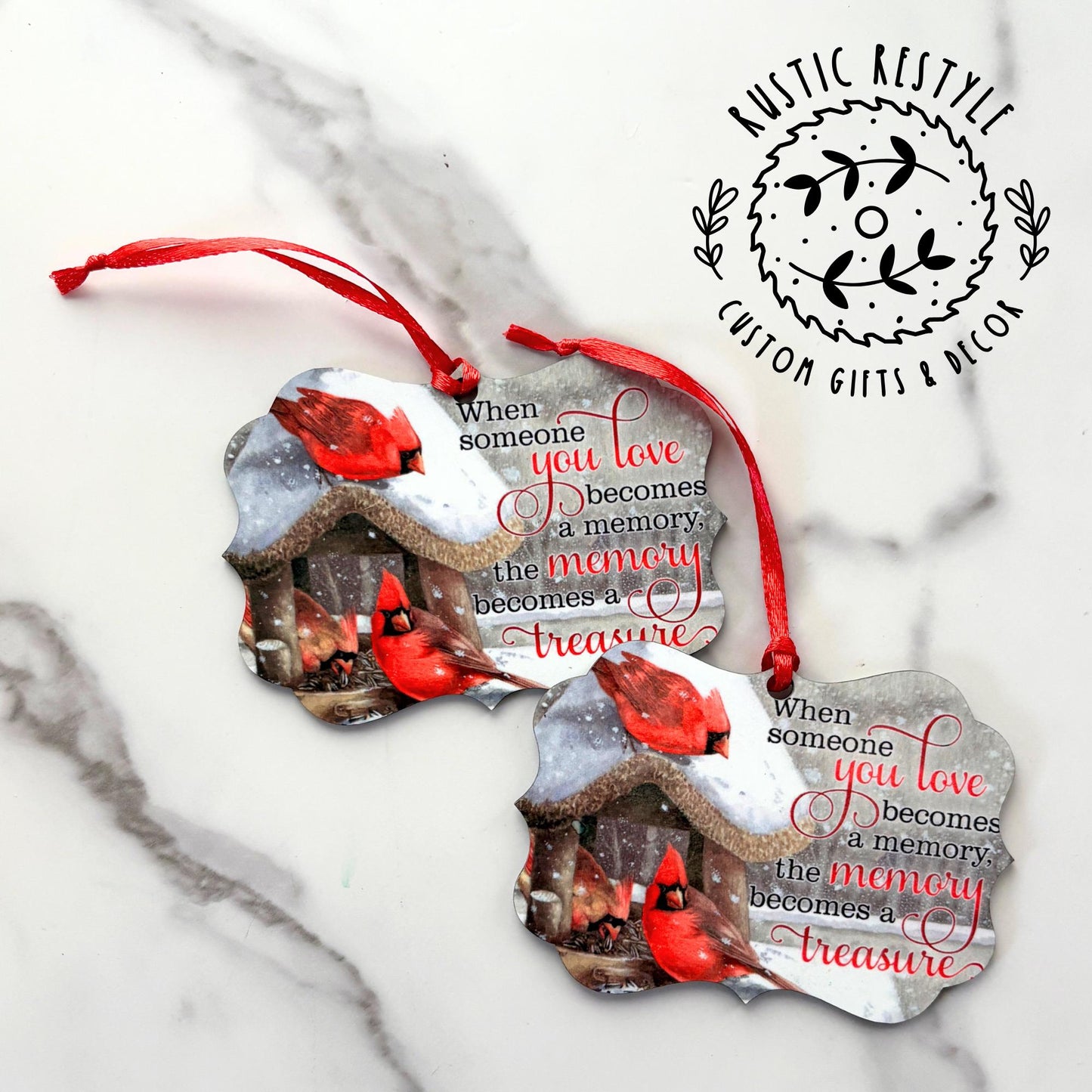 Memorial cardinal ornaments