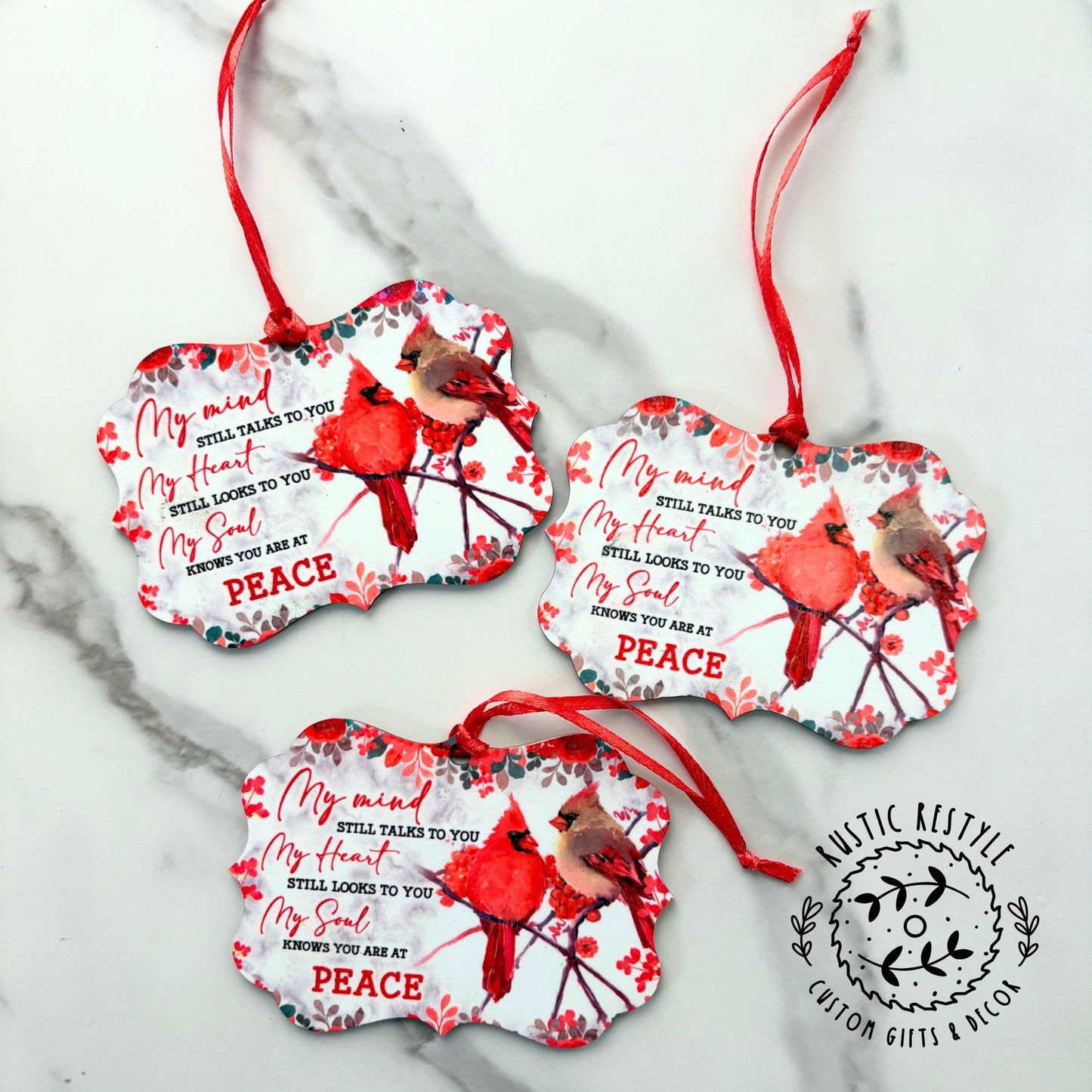 Memorial cardinal ornaments