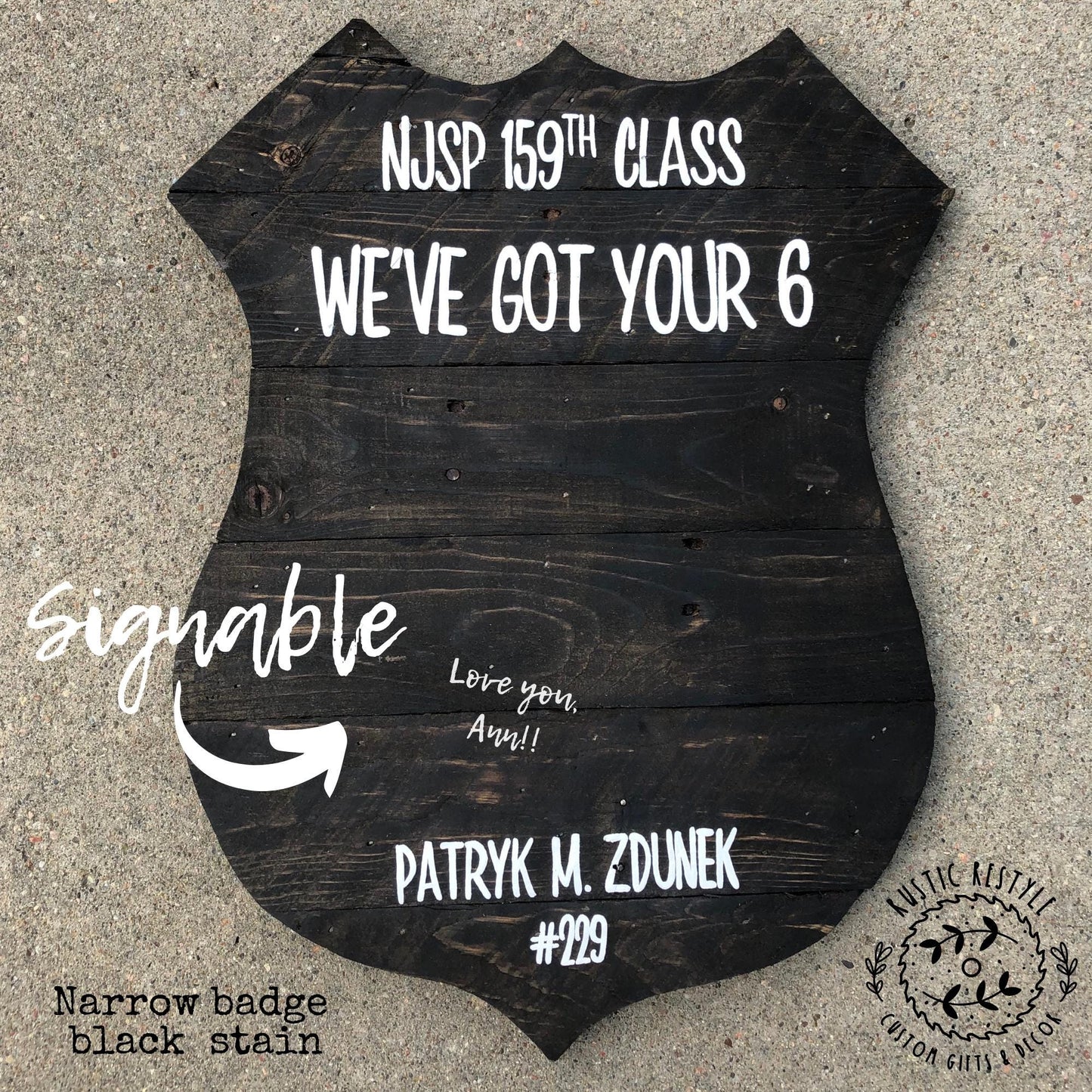 Custom Police officer gift graduation or promotion guest book
