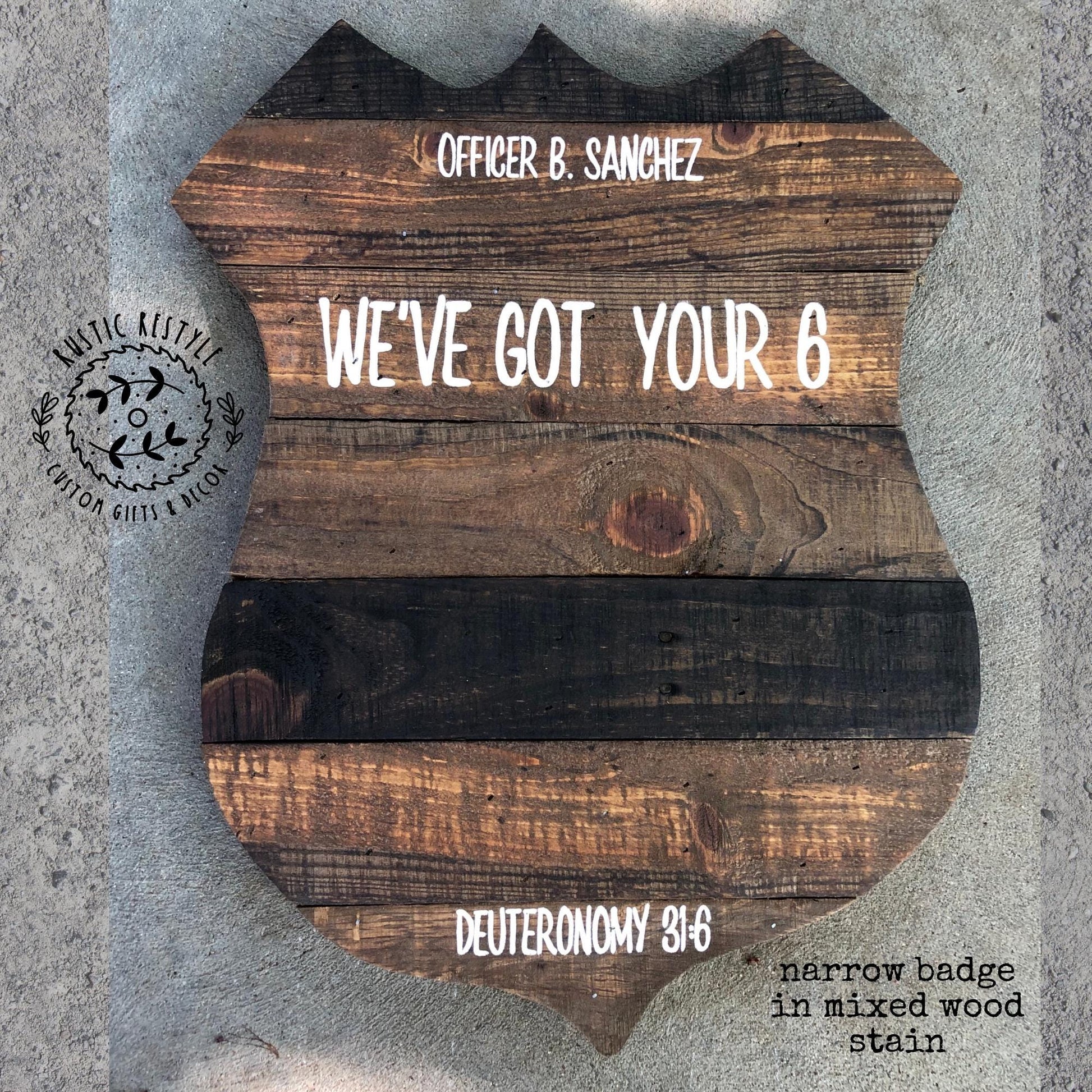 Custom Police officer gift graduation or promotion guest book