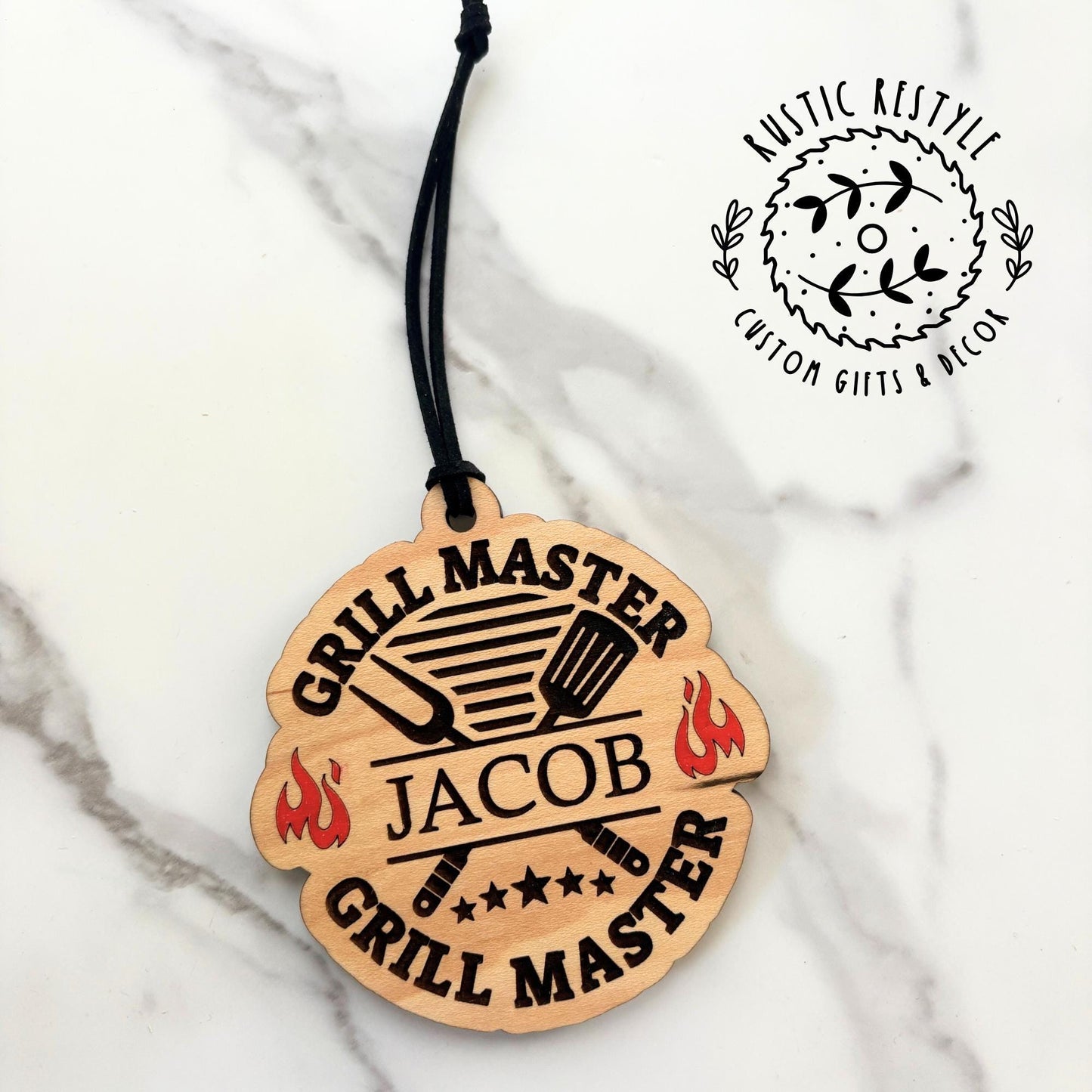 Grill master Christmas Ornament, Personalized Grilling ornament