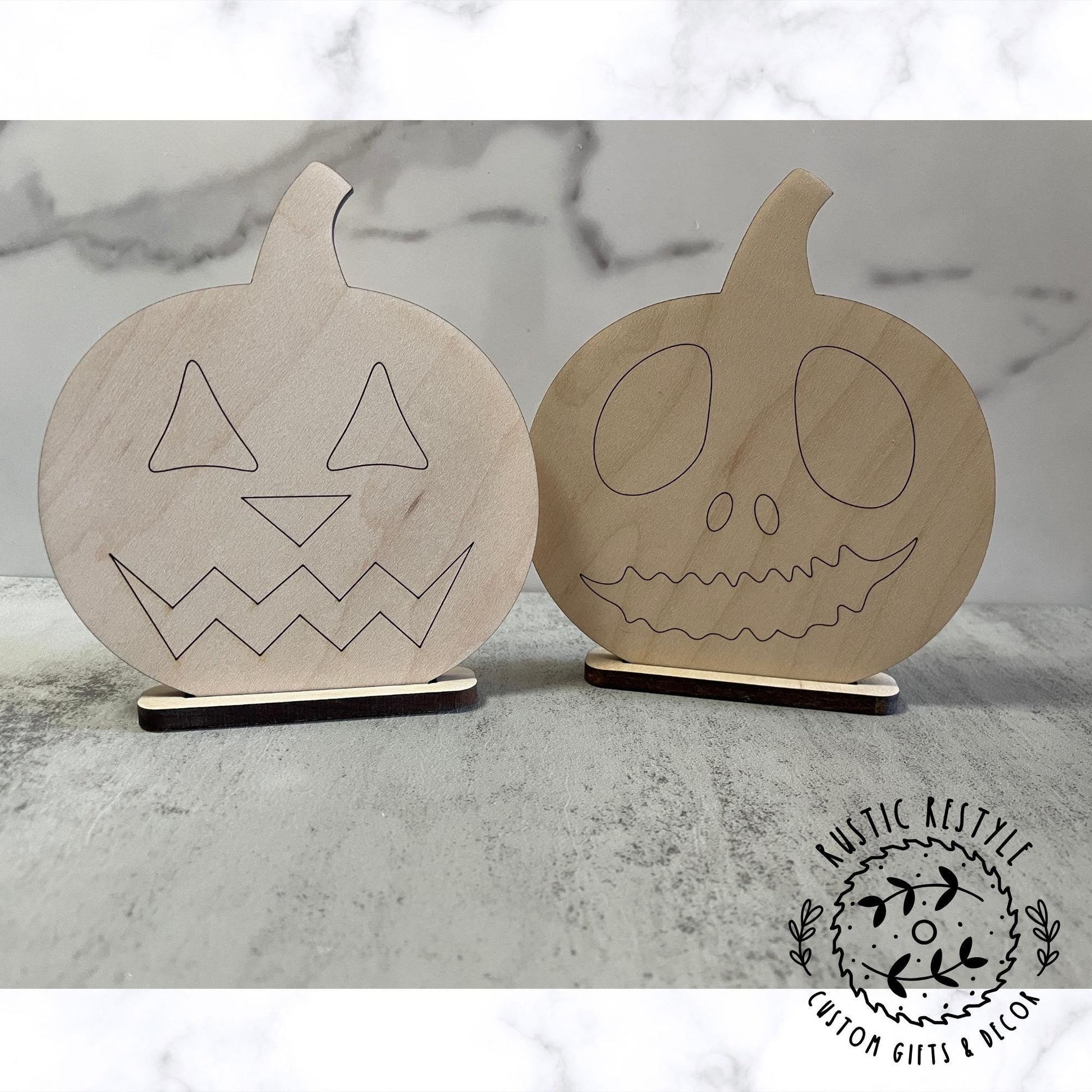 Halloween Pumpkin Painting Kit, DIY Wooden Jack‑O‑Lantern Craft Set, Kids Fall Activity, Paintable Pumpkins with Brushes & Stands