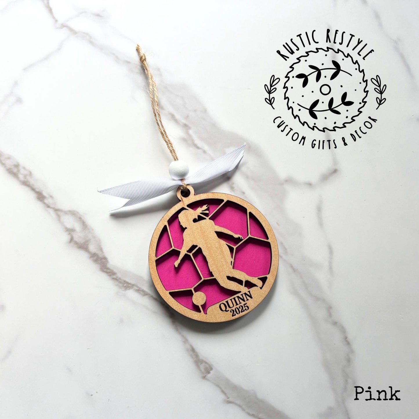 Personalized Soccer silhouette ornament