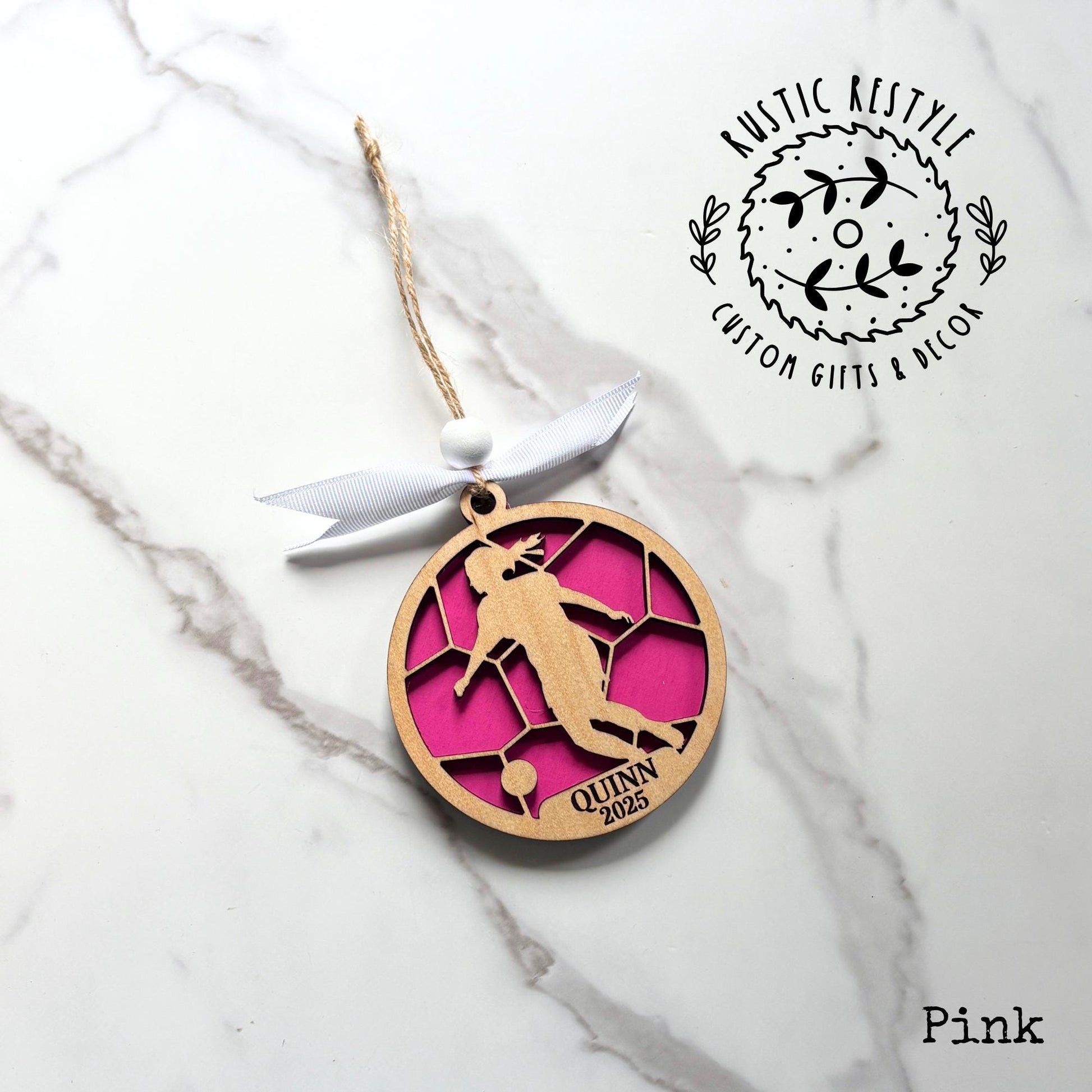 Personalized Soccer silhouette ornament