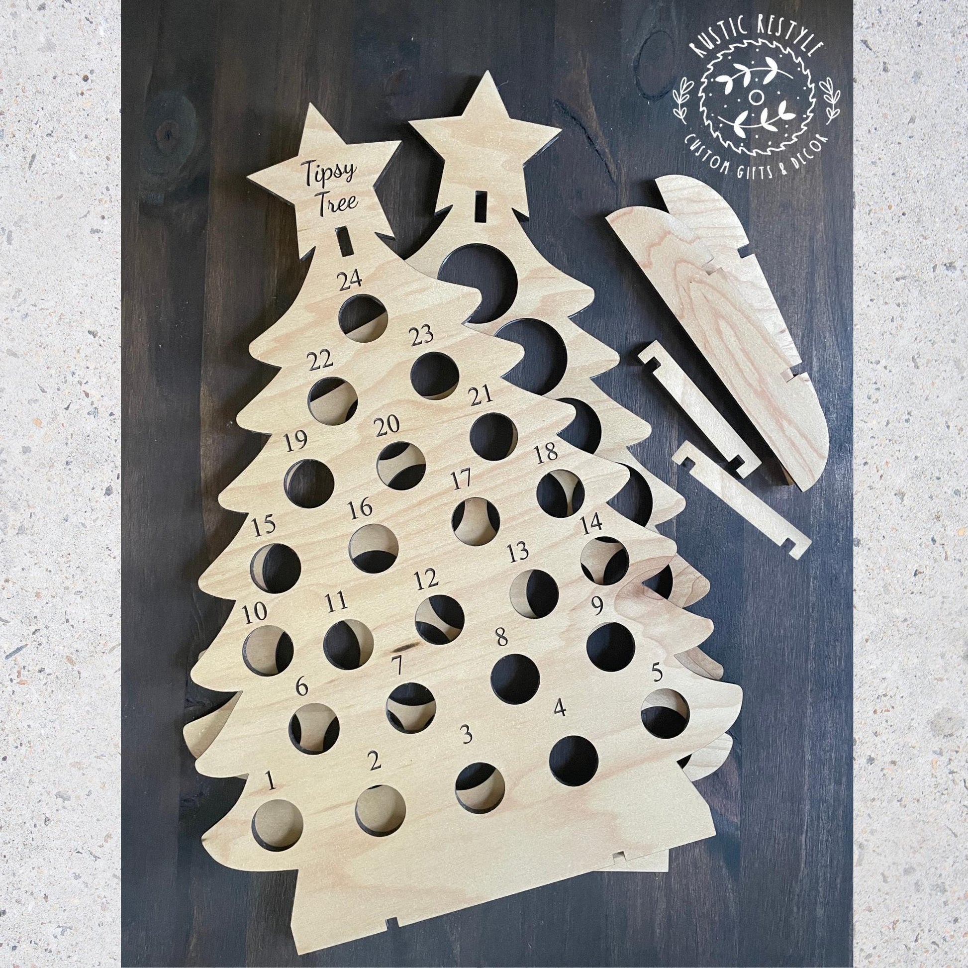 Mini liquor bottle Christmas Tree, Alcohol Advent calendar, adult Christmas gift -Bottles not included, tipsy tree, boozy party gift