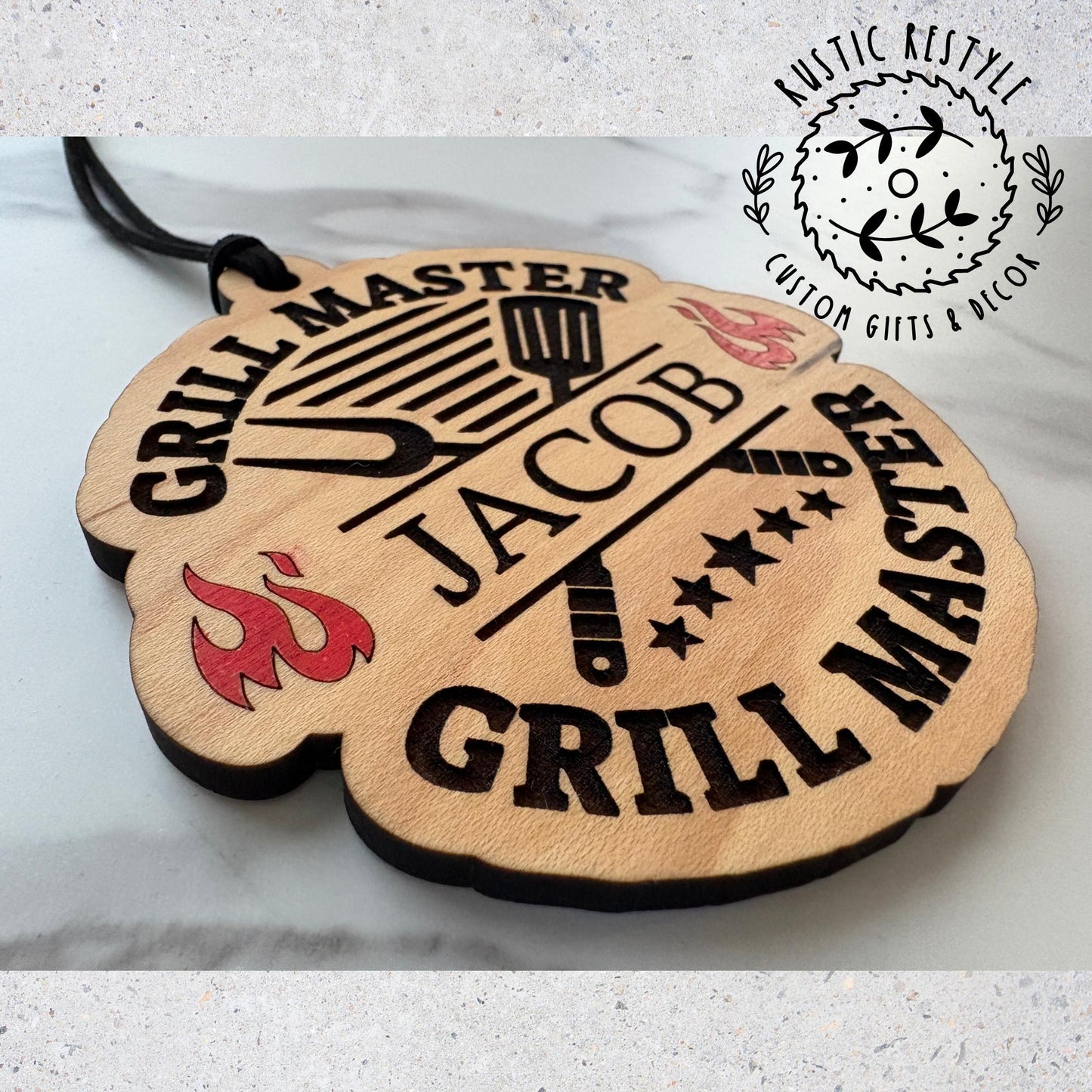 Grill master Christmas Ornament, Personalized Grilling ornament