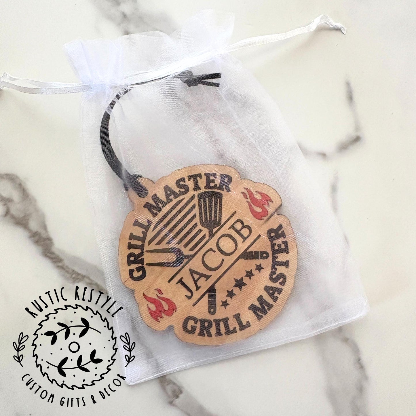 Grill master Christmas Ornament, Personalized Grilling ornament