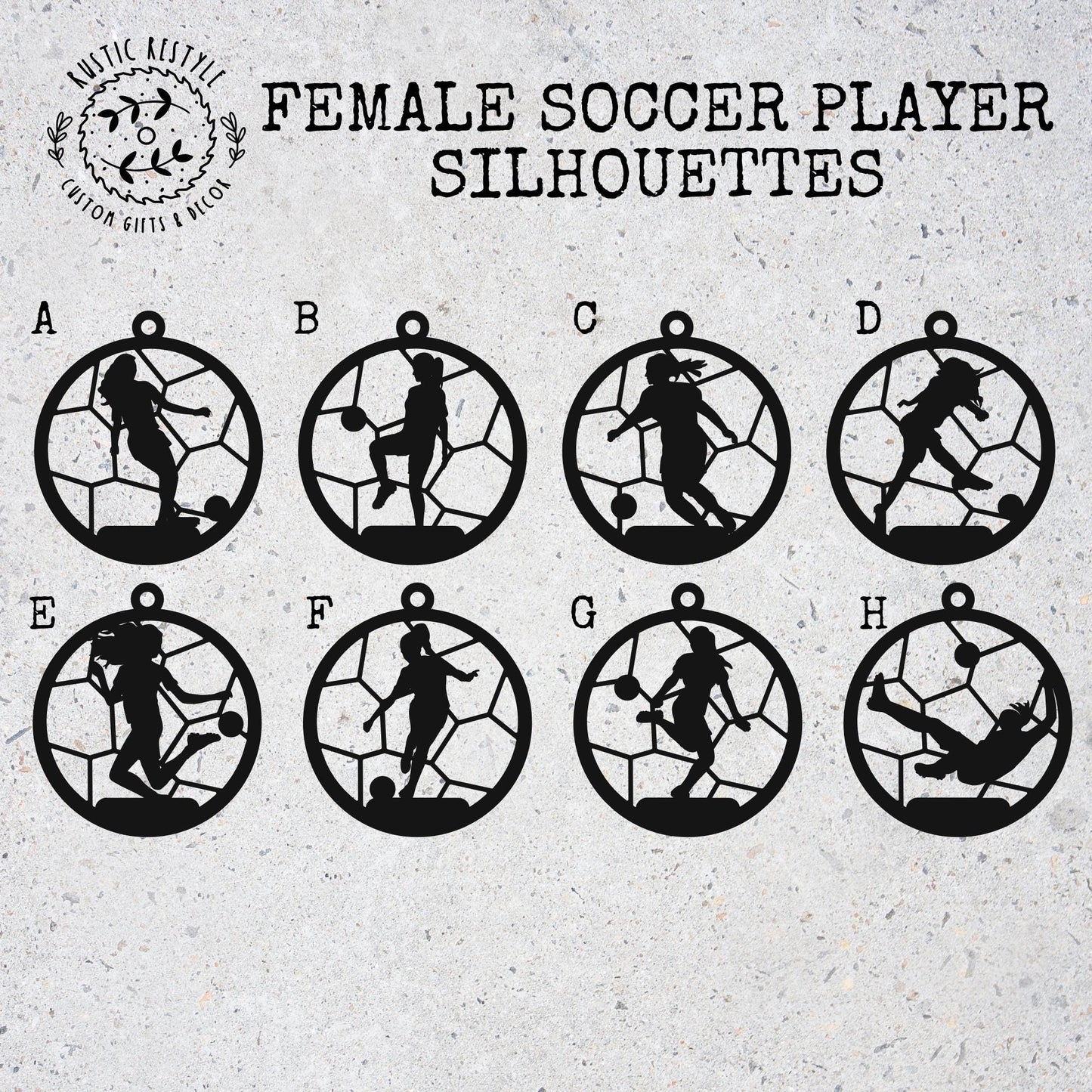 Personalized Soccer silhouette ornament