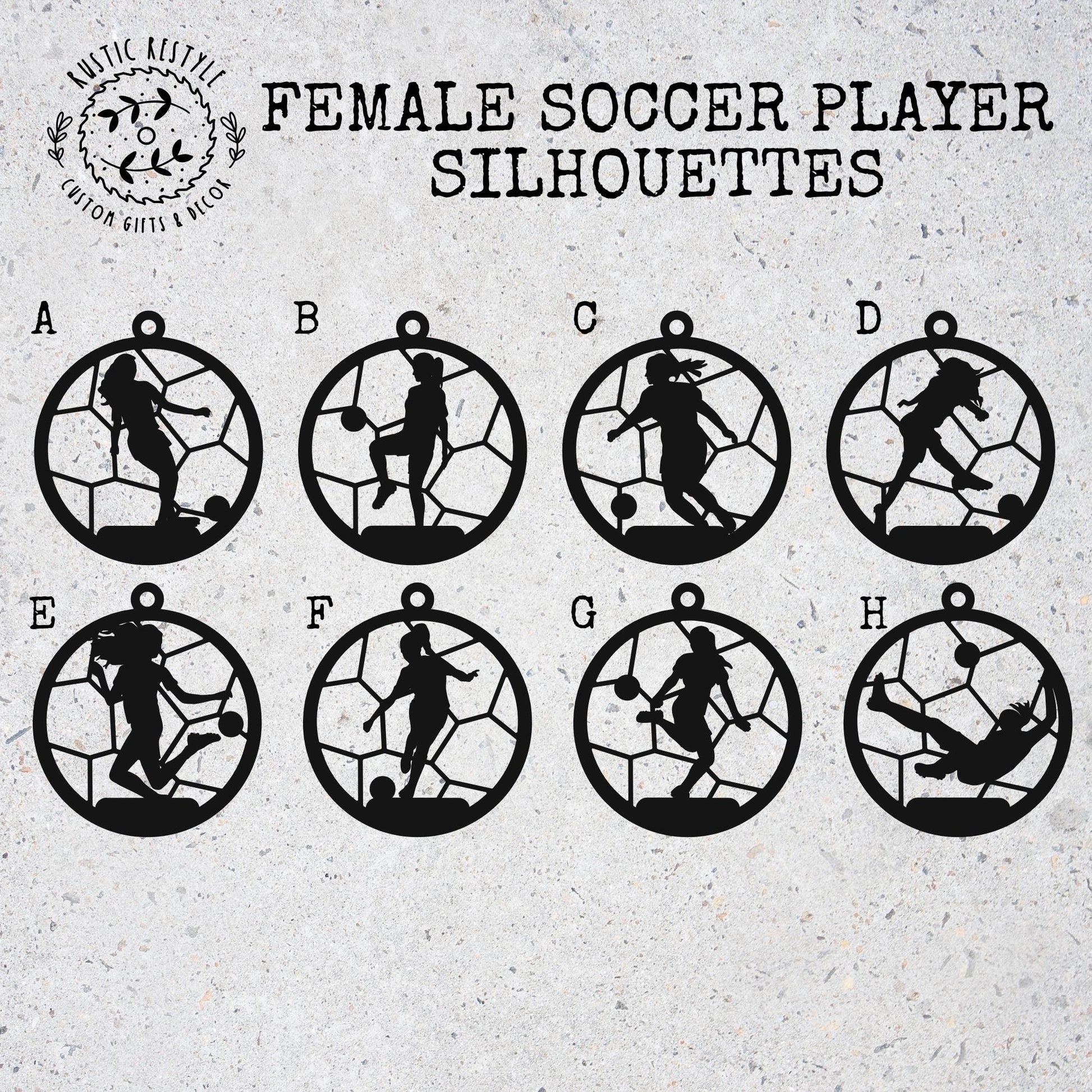 Personalized Soccer silhouette ornament