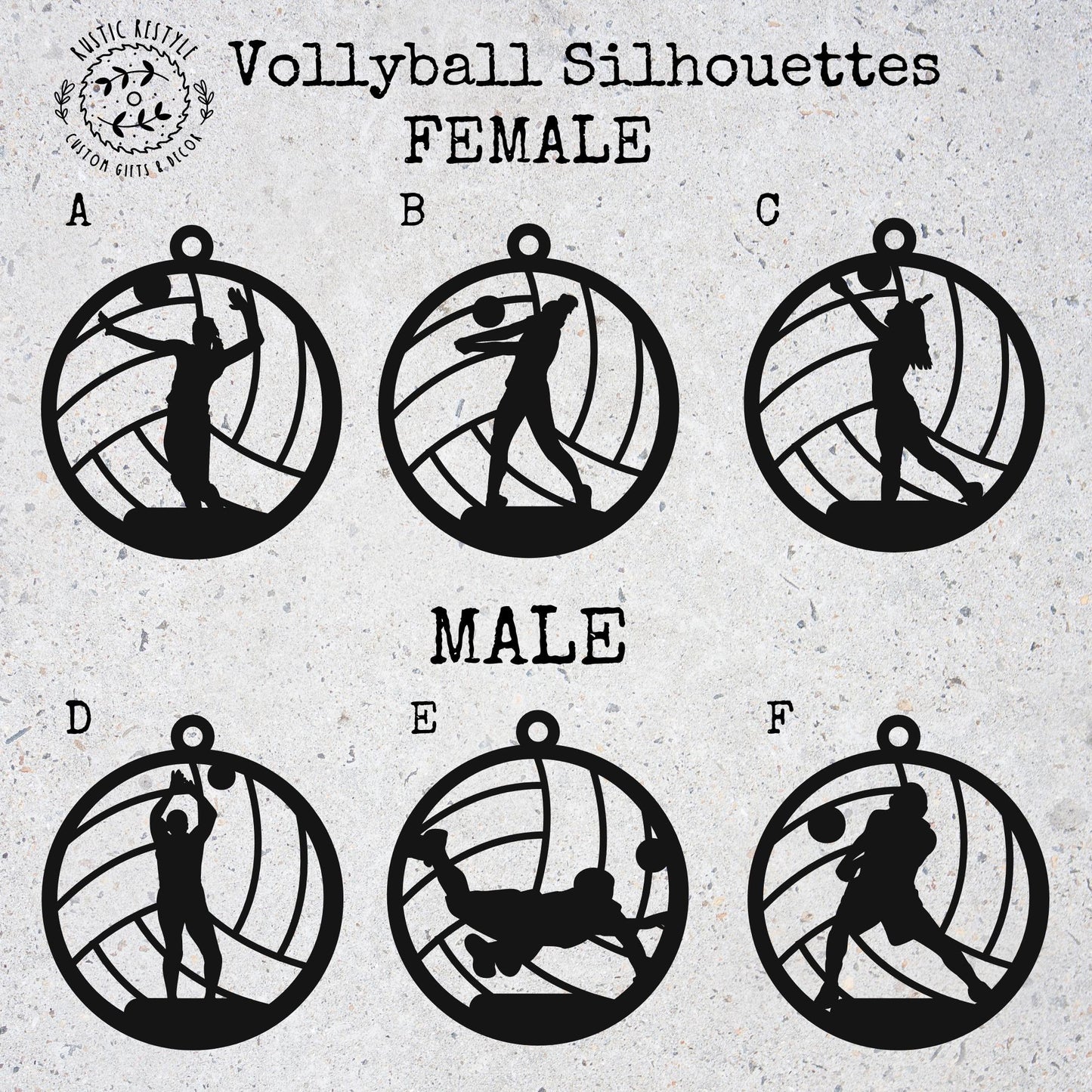 Personalized wood volleyball ornament