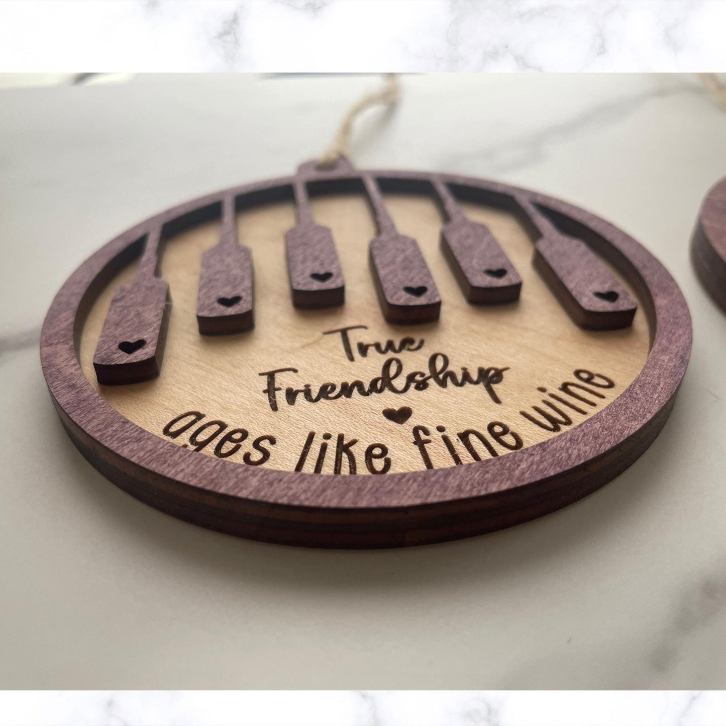 Personalized Wine Bottle Christmas Ornament – Custom Names (Up to 8), girls' wine trip vacation