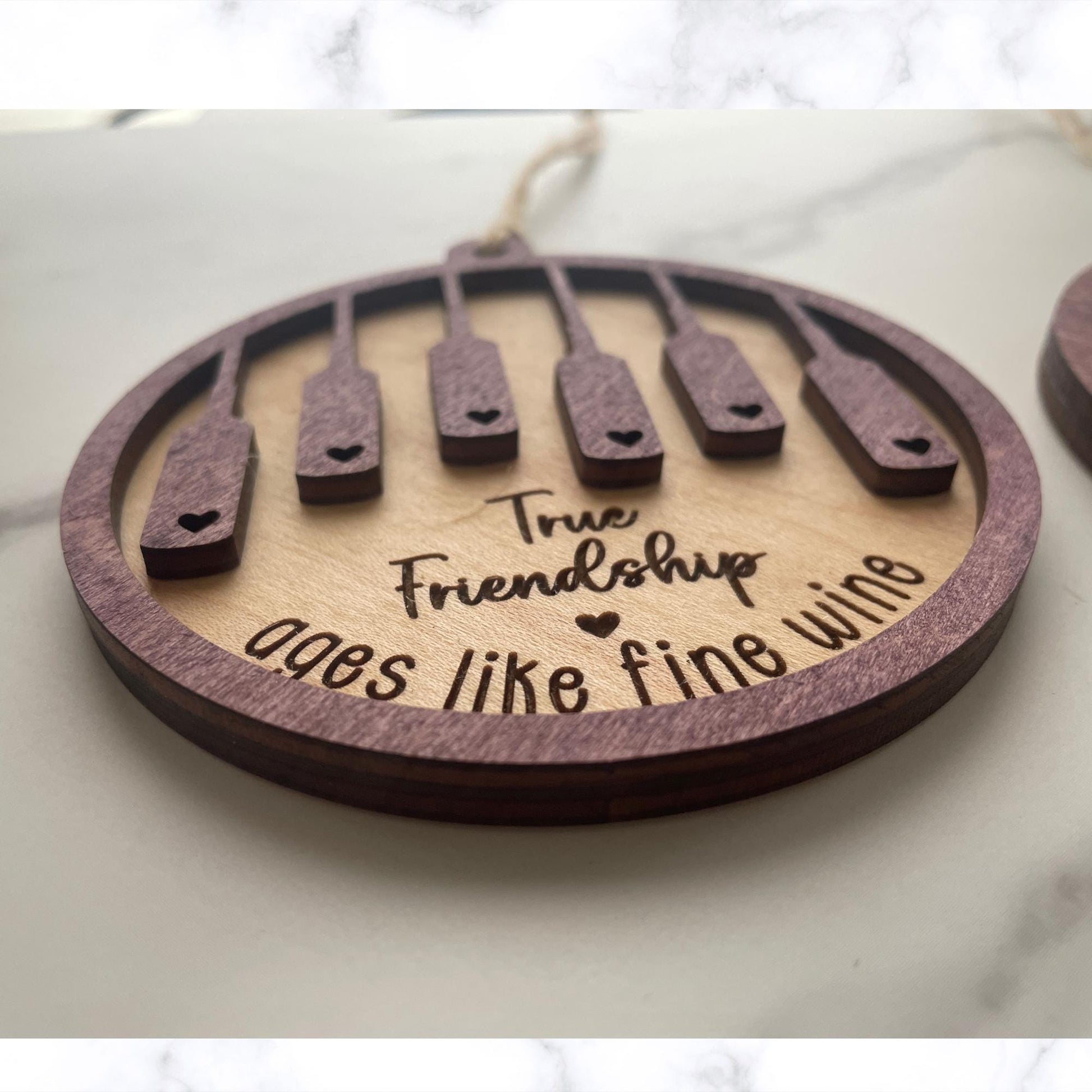 Personalized Wine Bottle Christmas Ornament – Custom Names (Up to 8), girls' wine trip vacation