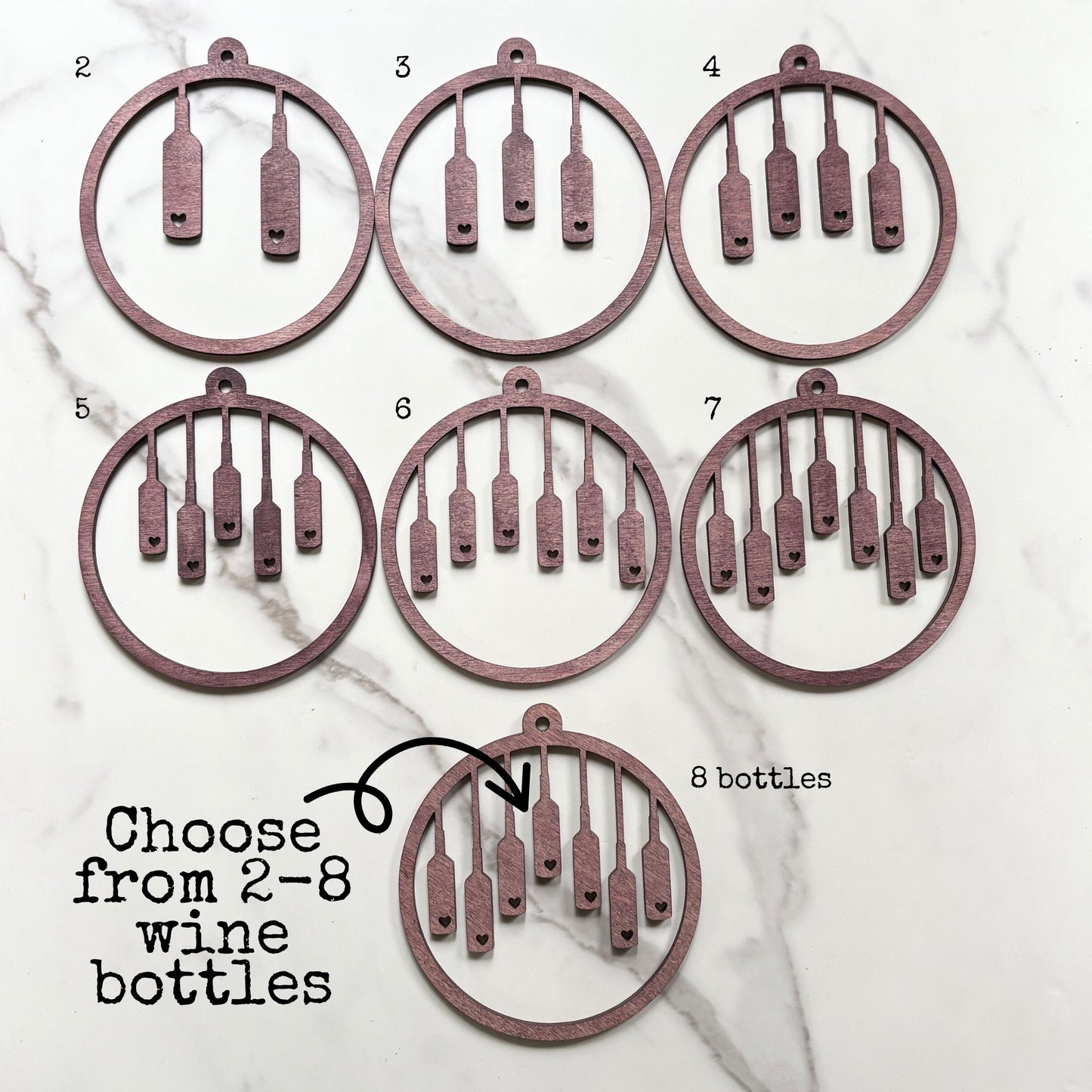 Personalized Wine Bottle Christmas Ornament – Custom Names (Up to 8), girls' wine trip vacation