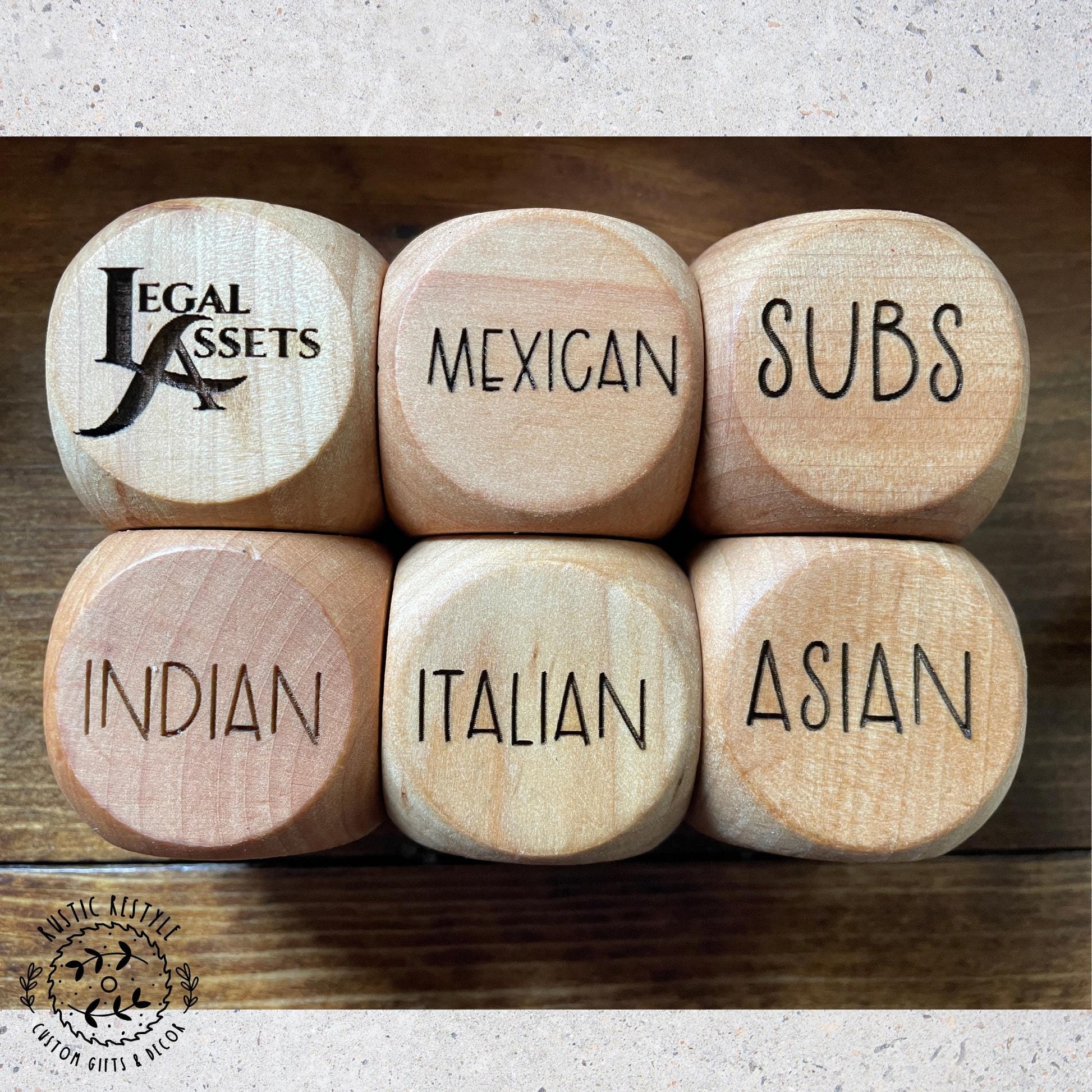 Design your own Dinner Dice, lunch dice, restaurant dice etc.