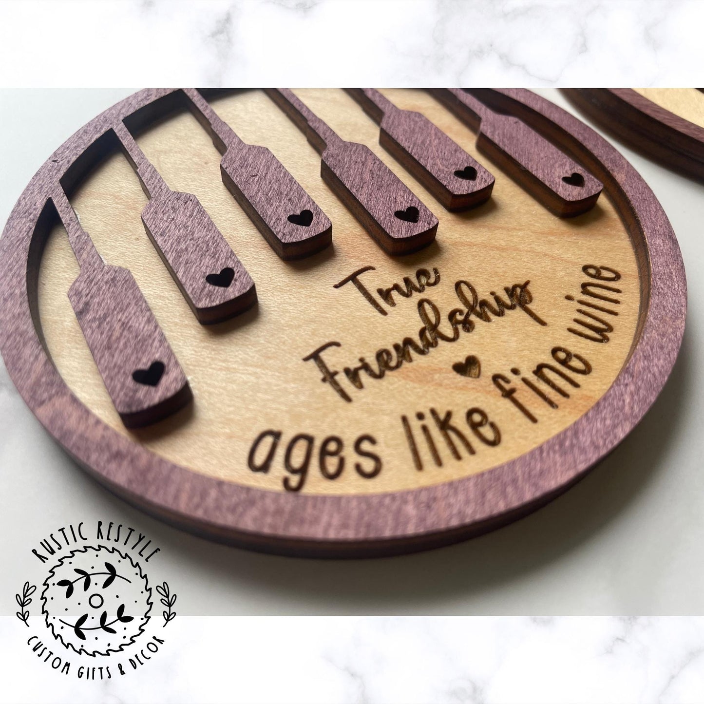 Personalized Wine Bottle Christmas Ornament – Custom Names (Up to 8), girls' wine trip vacation